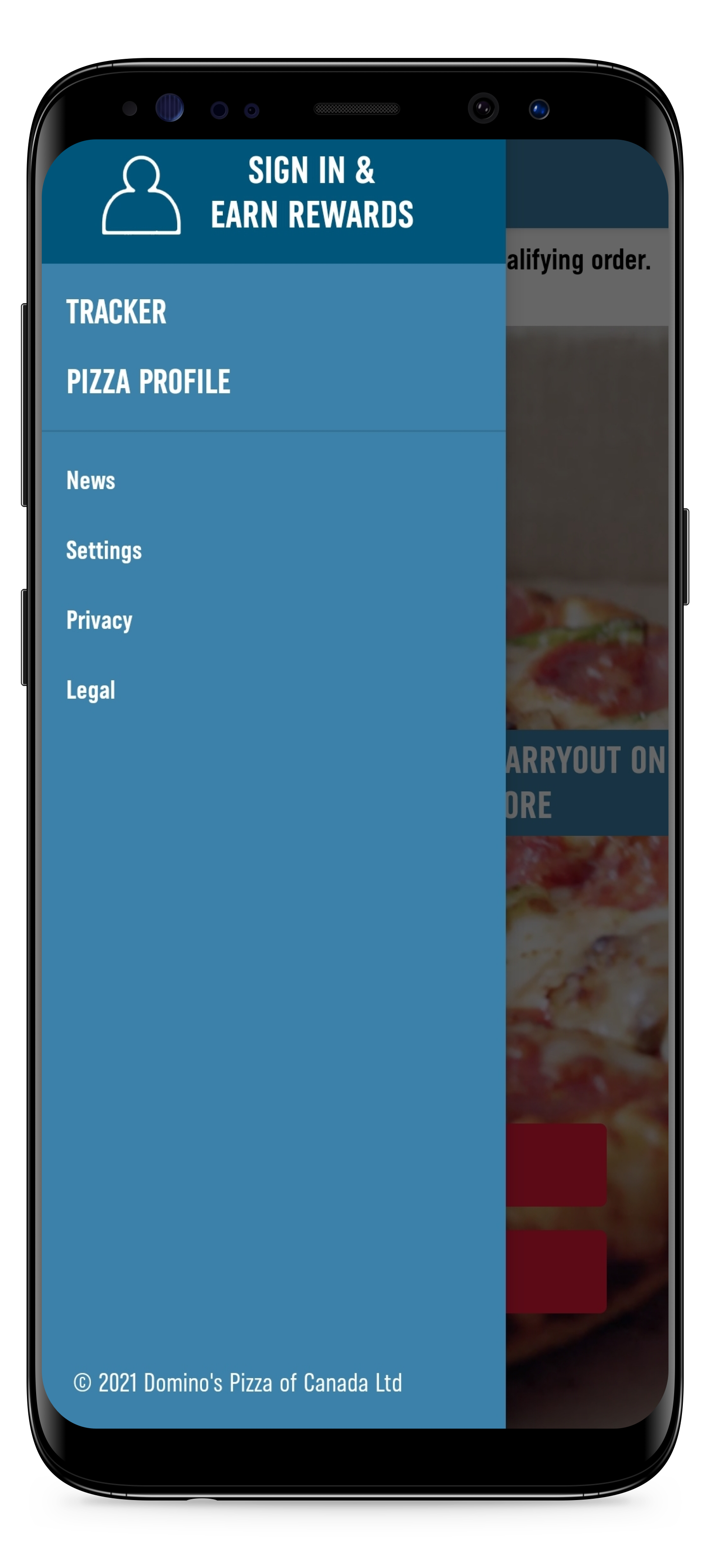 Hamburger menu - before