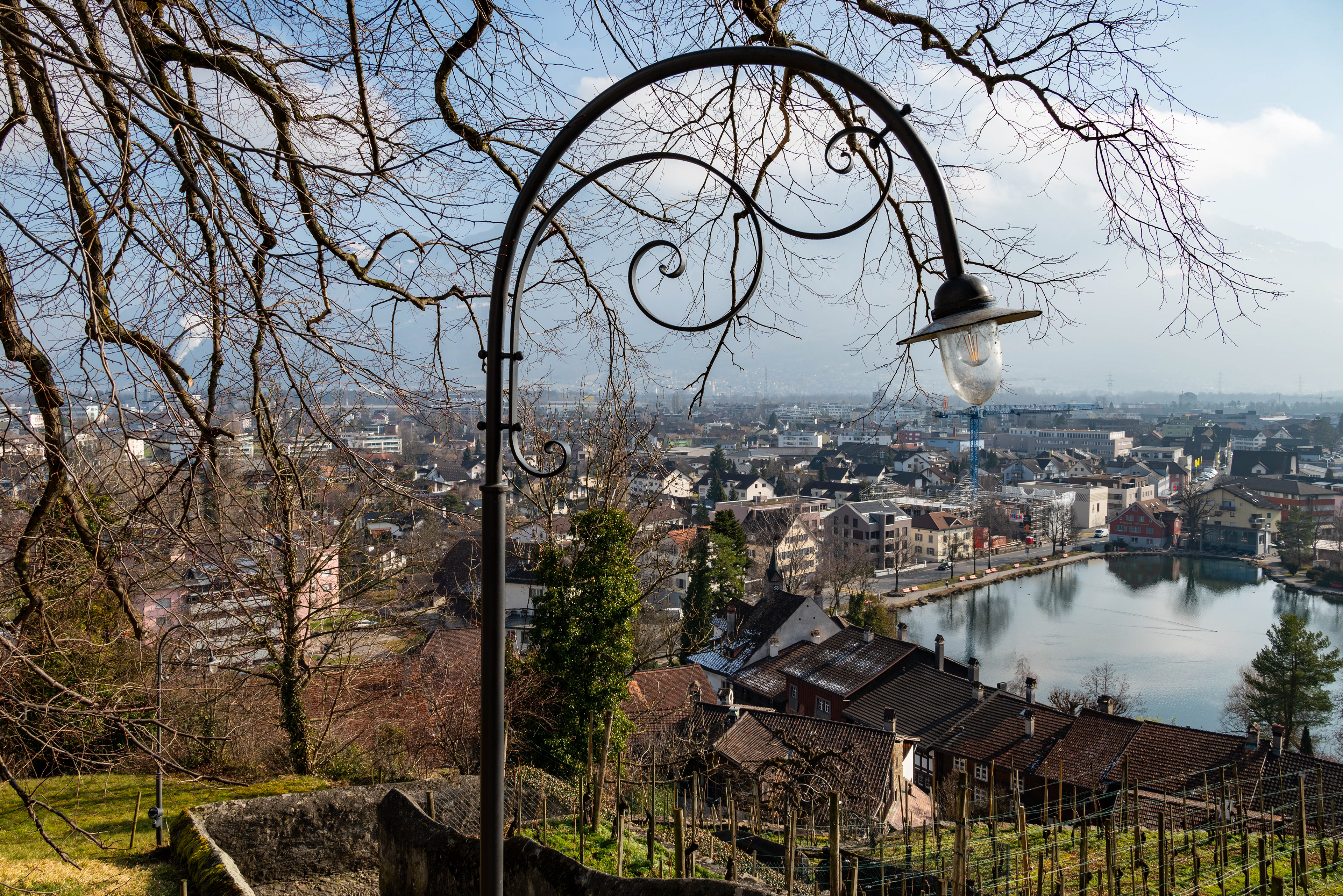 Zwischen Weinbergen und Stadtleben – Buchs von oben