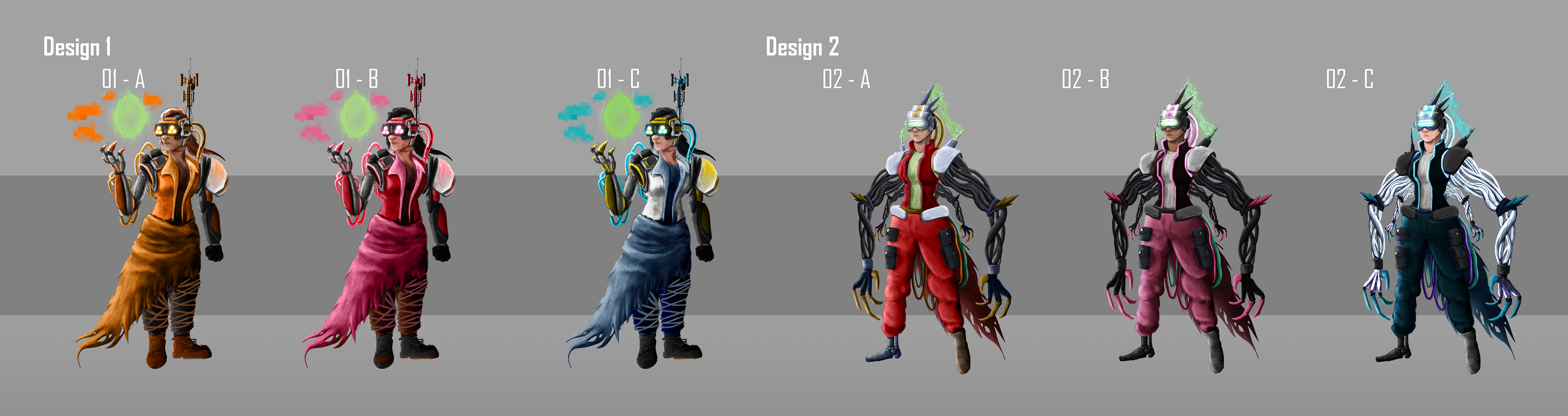 Character Design B - Rough Color Exploration