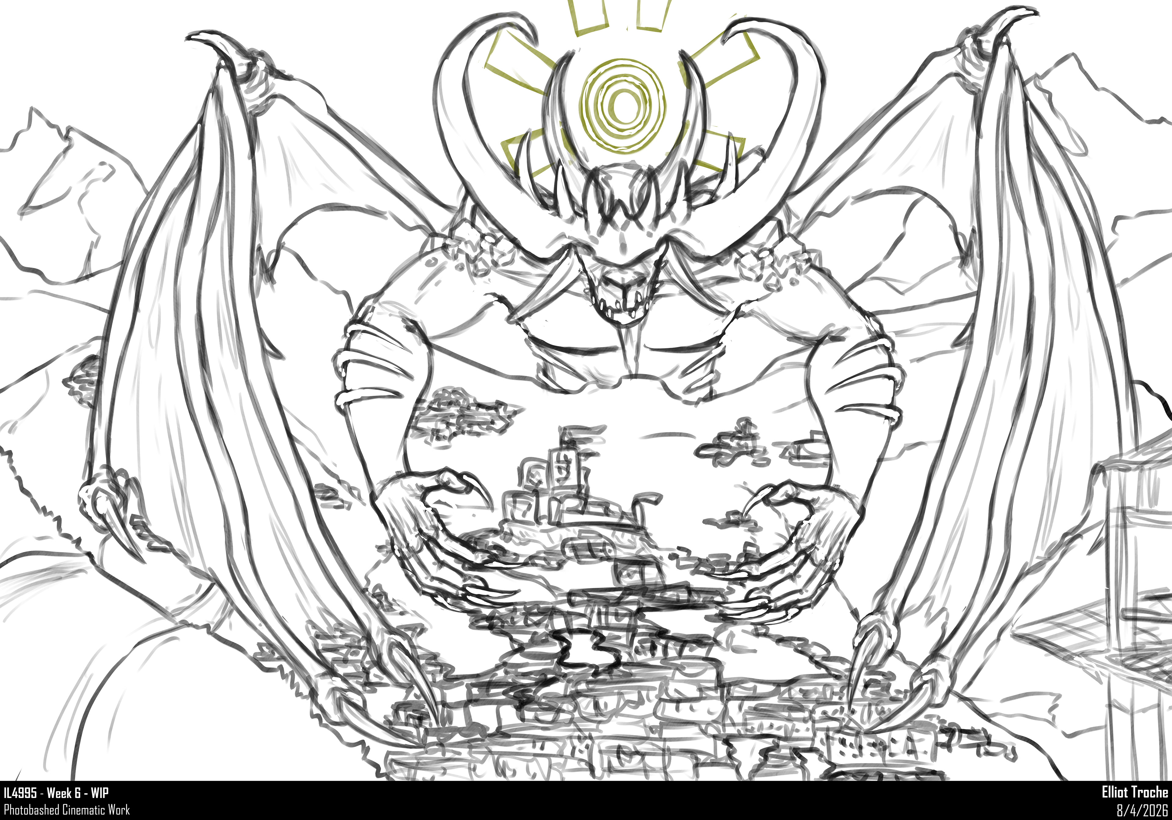 Satan - Photobashed Cinematic Sketch