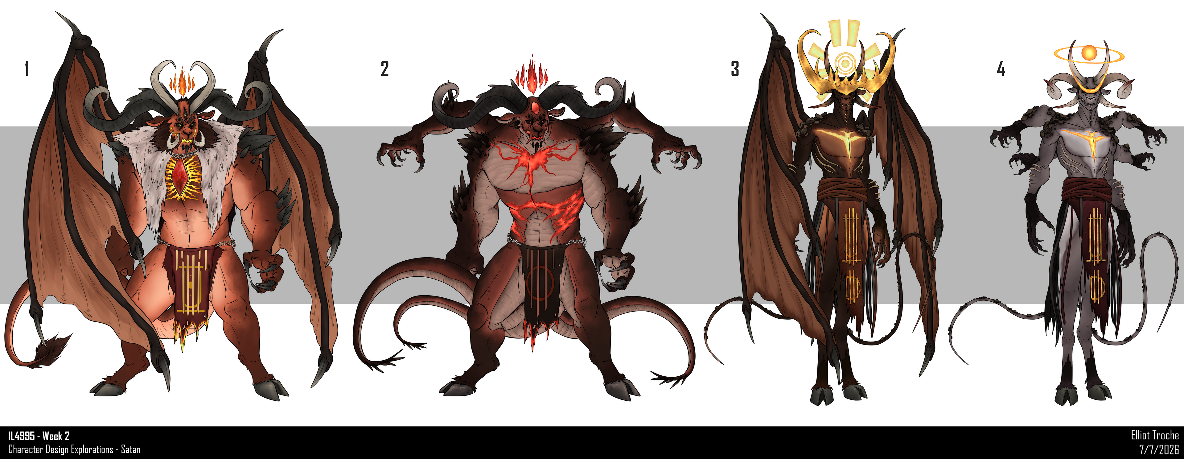  Satan - Character Design Color WIP