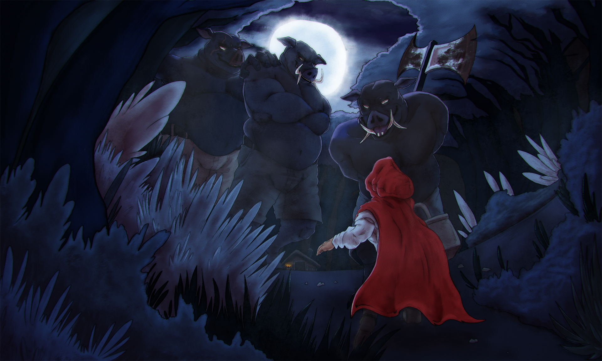 The Three Pigs - Illustration