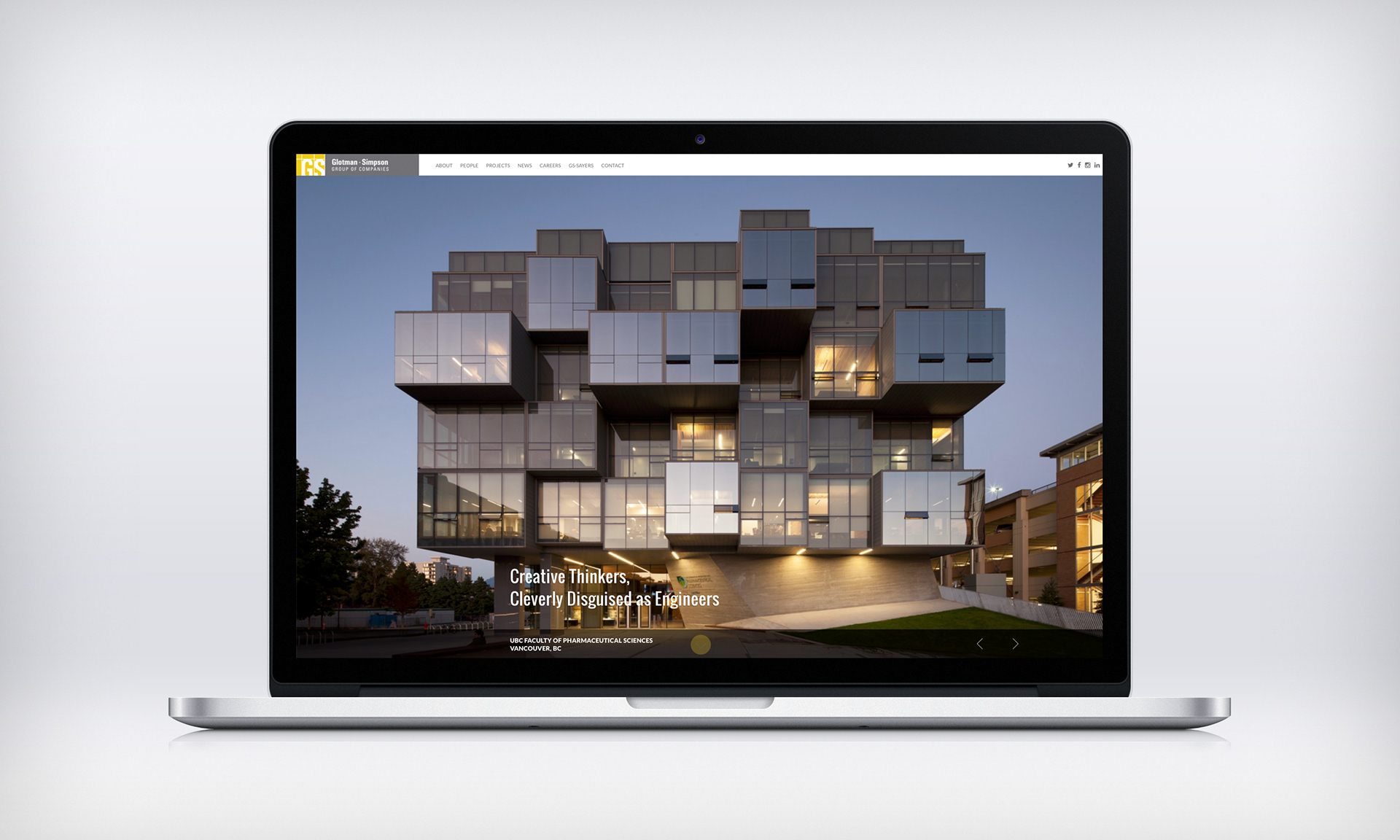website design for Glotman Simpson