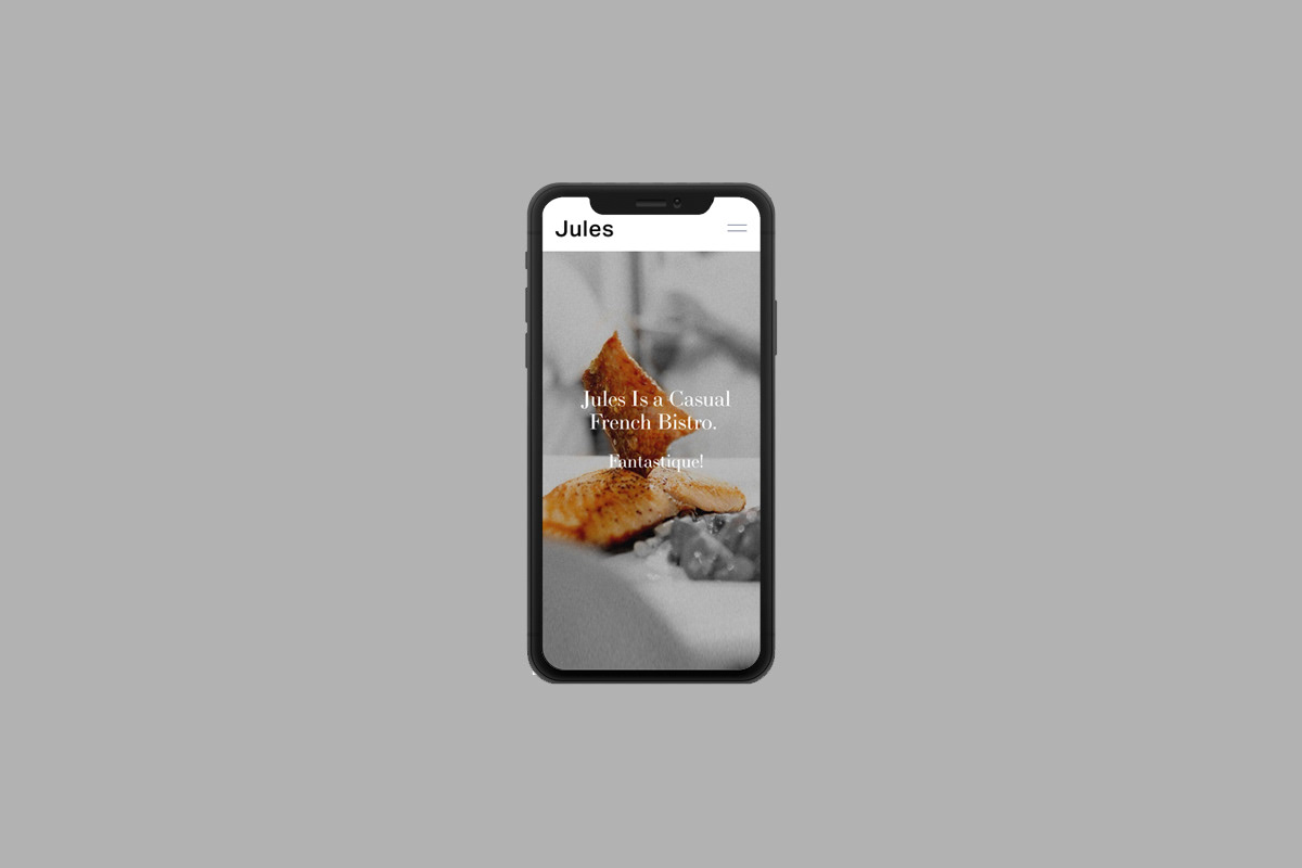 Jules responsive website for mobile