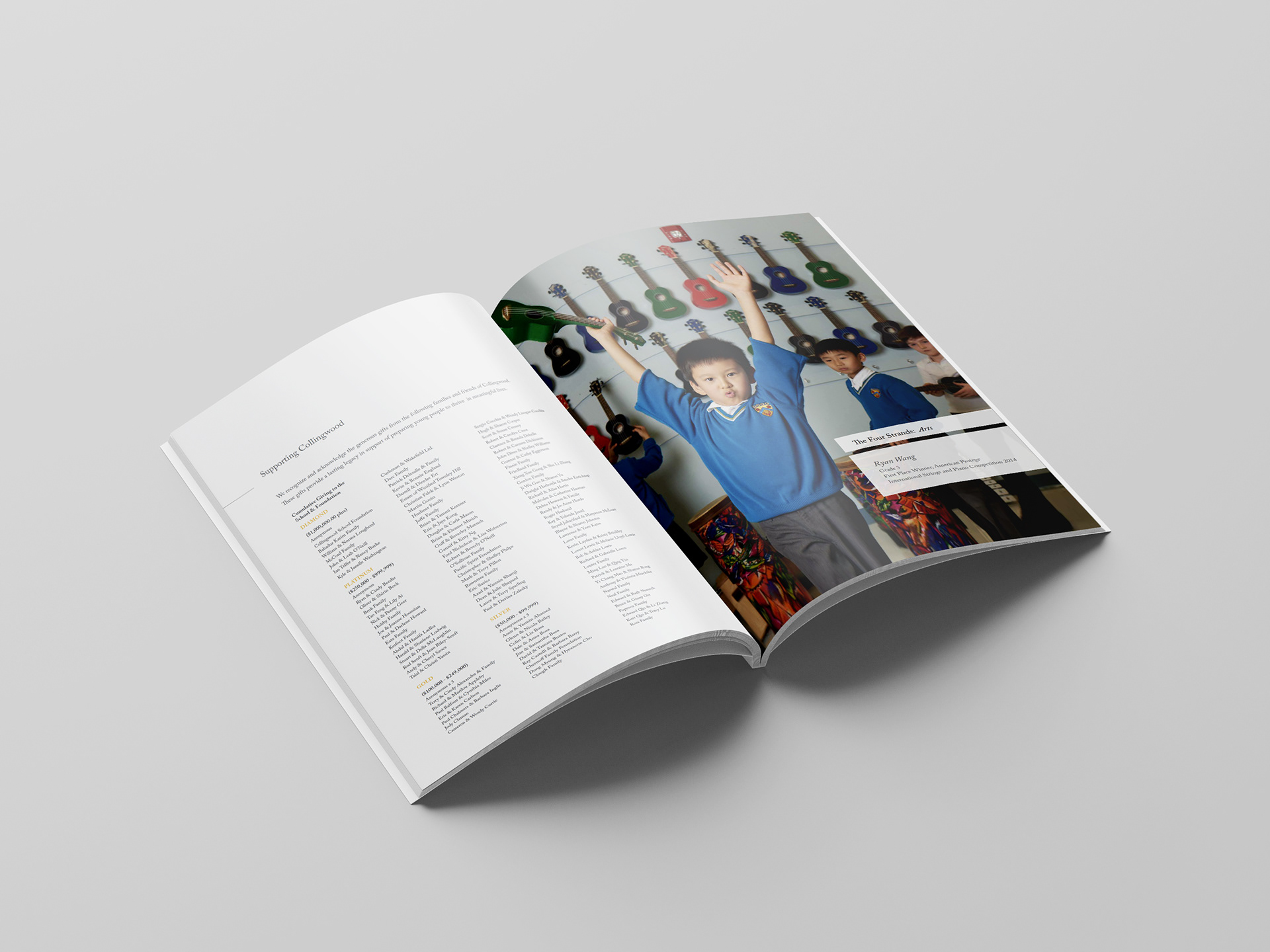 Private school annual report design