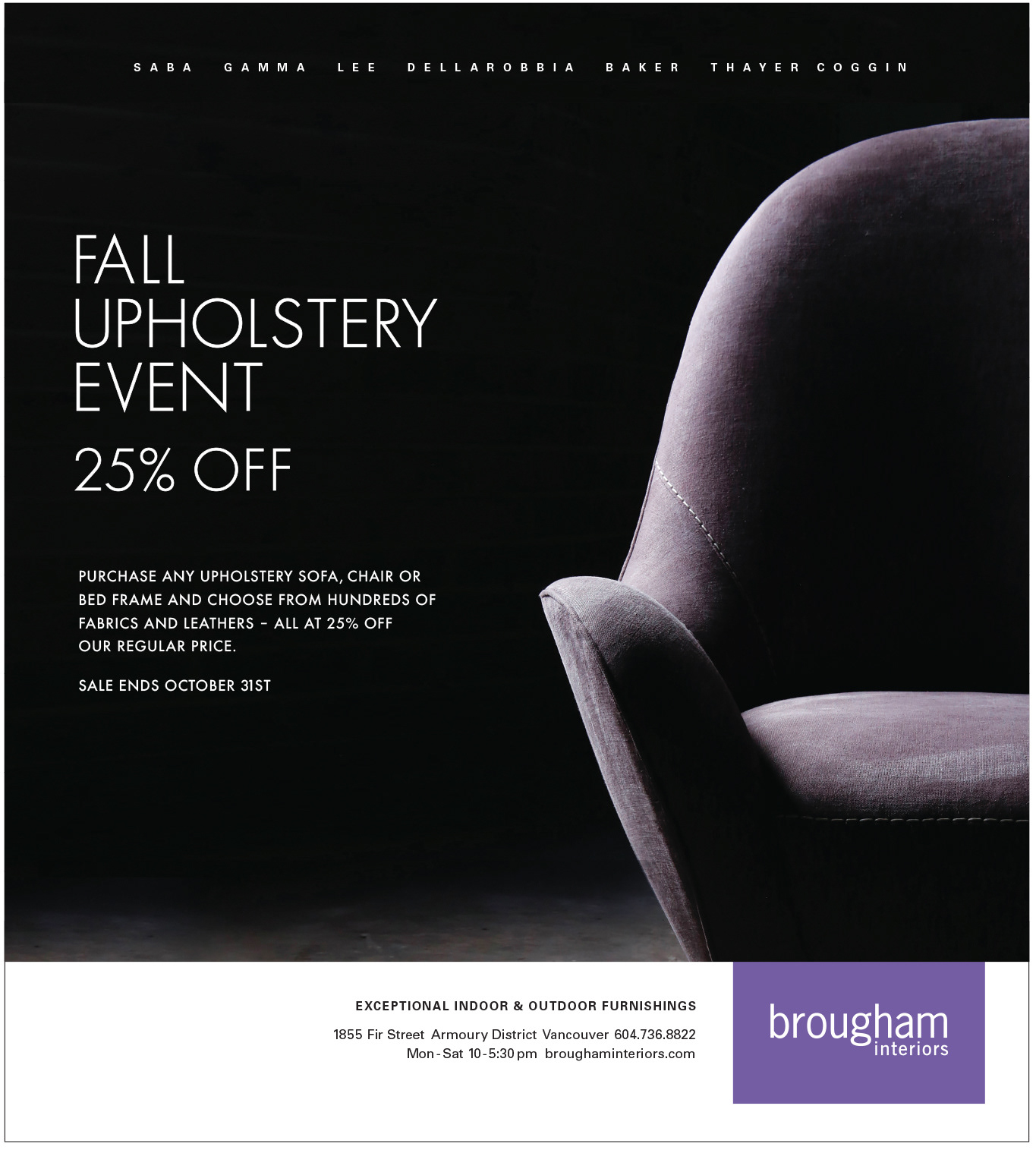 Brougham Interiors Newspaper ad campaign