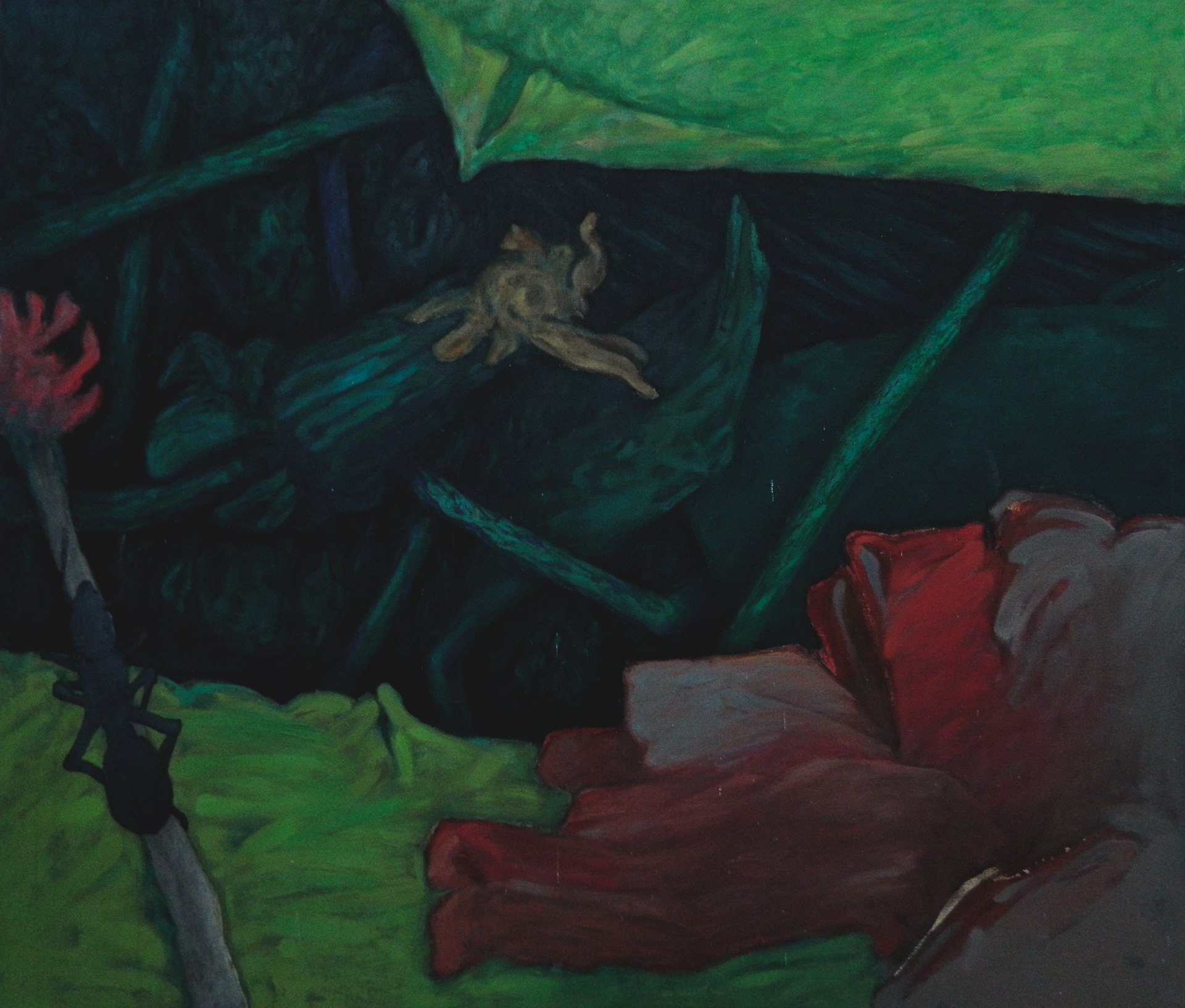 Conflict Vegetal 08, ulei/ panza, 120 x 150 cm, 1995