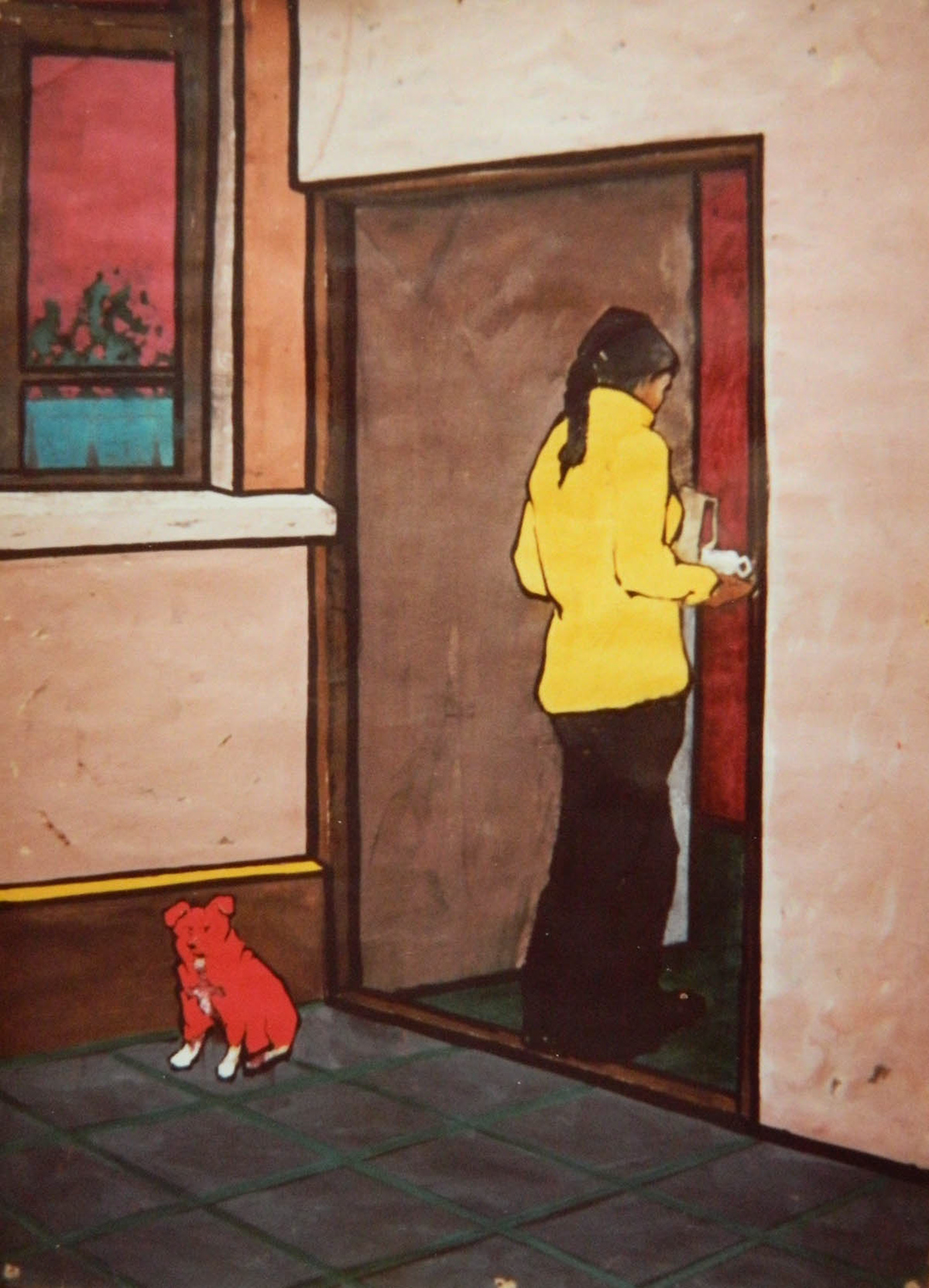 Absente-Prezente nr. 6, tempera/hartie, 70x50cm,1998