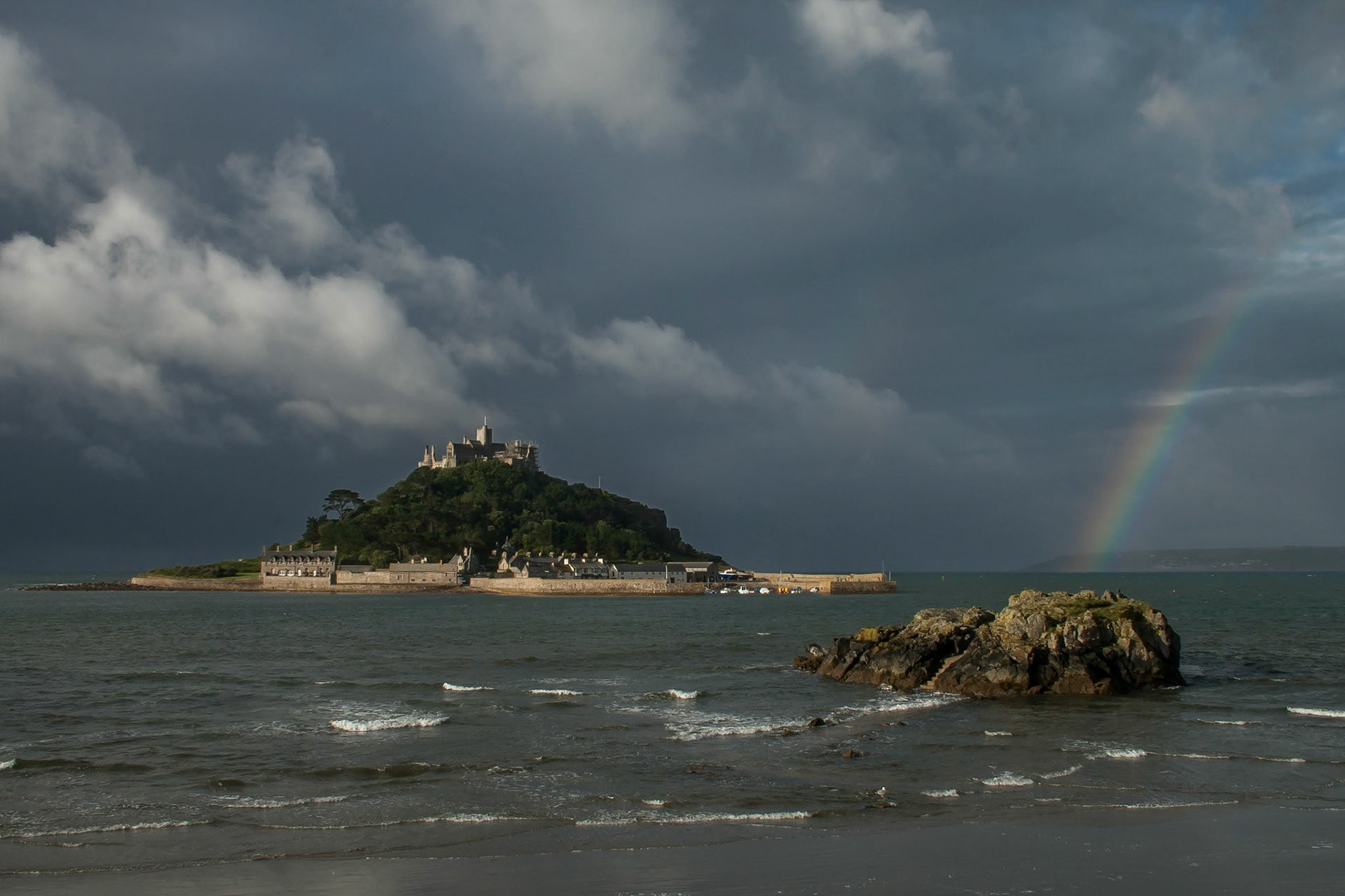 Rainbow on the Rocks - St Michaels Mount