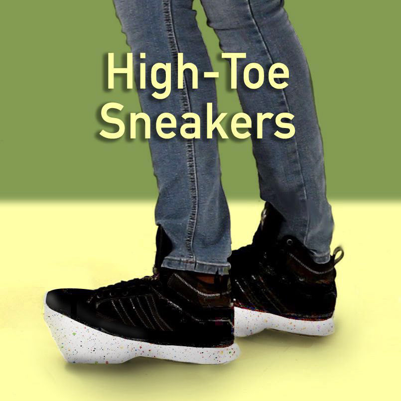 The high-toe sneaker was requested by the Design Director at Betabrand after seeing the original High Toes.