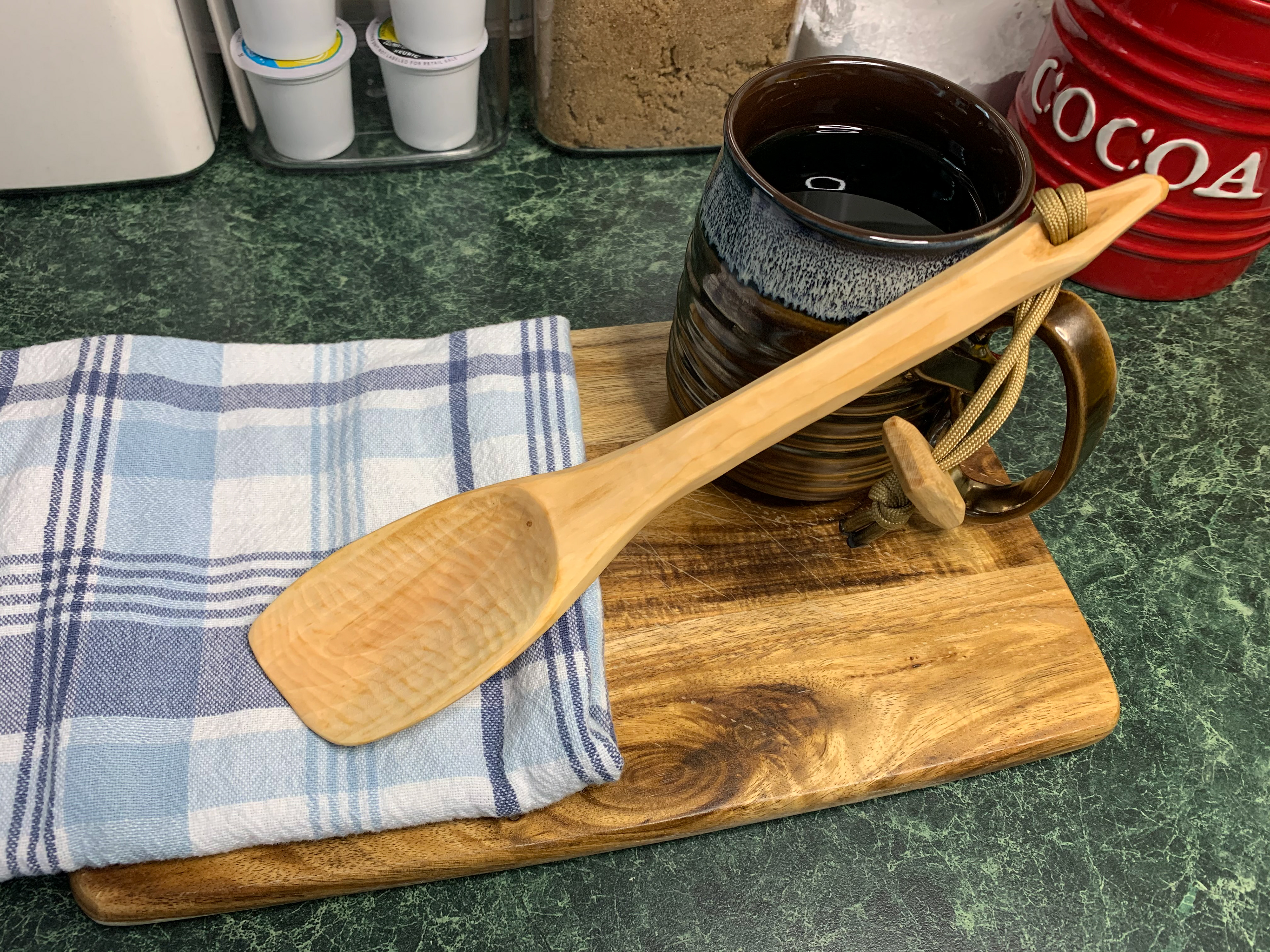 Maple Camping Spoon with Sycamore Toggle
