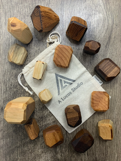 Wood Balancing Stones $20