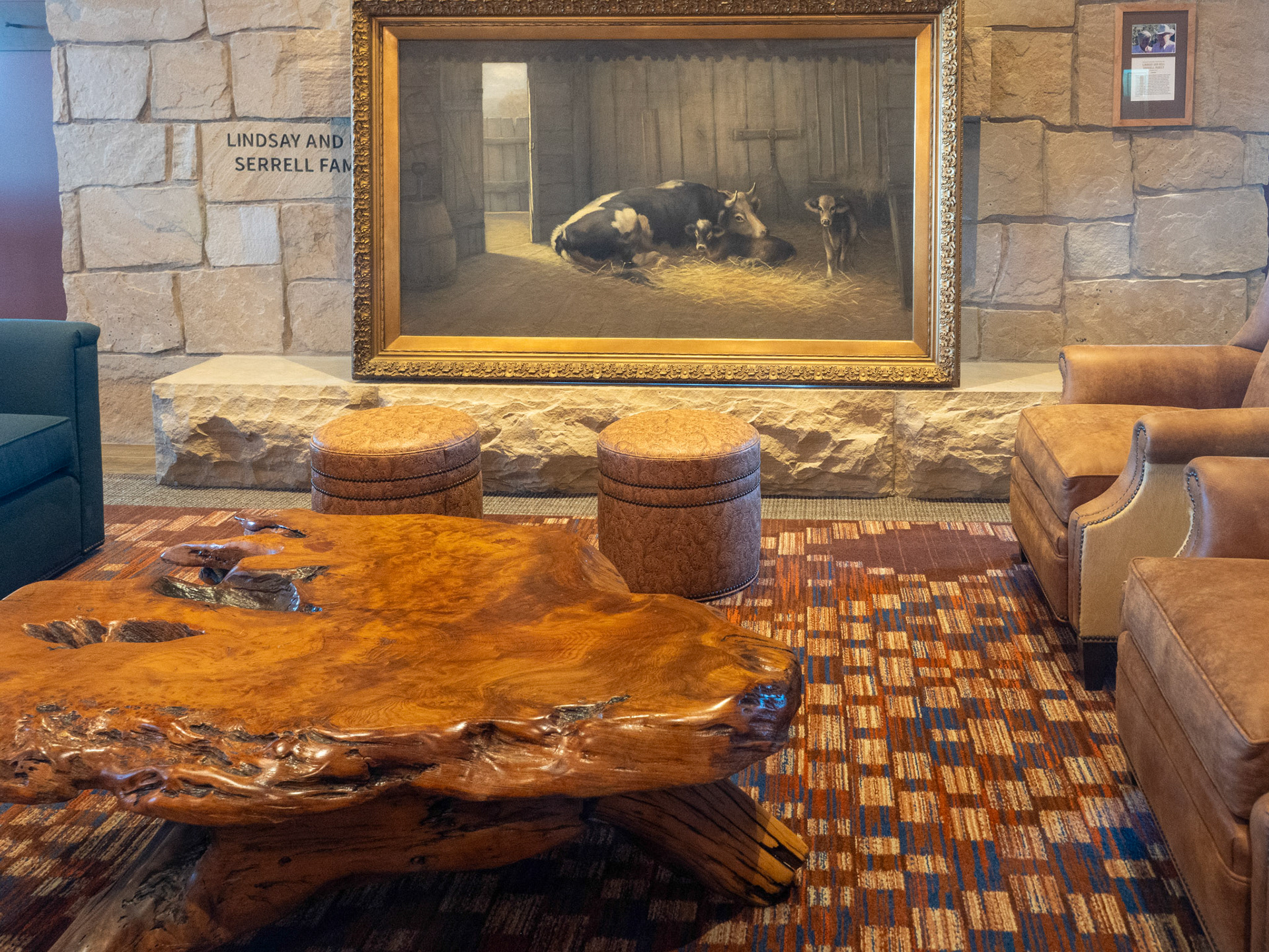 Seating area inside the Orr Western Lounge