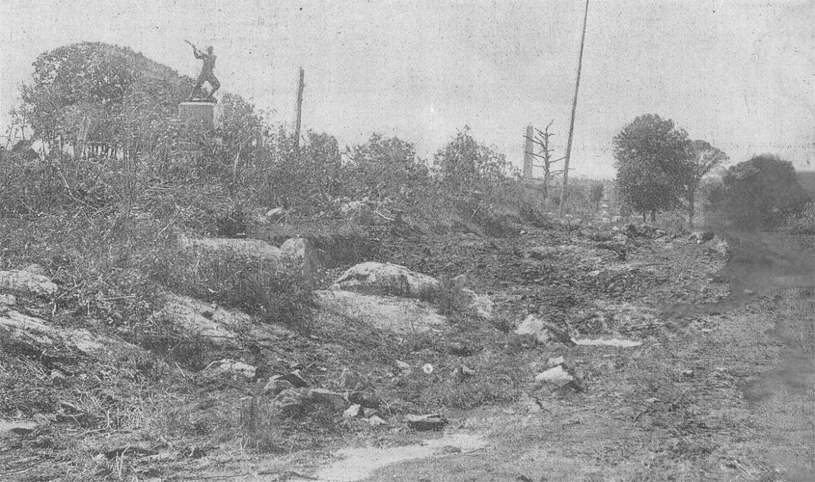 The Bloody Angle showing railway construction. Pictured in Harper's Weekly July 1, 1893.