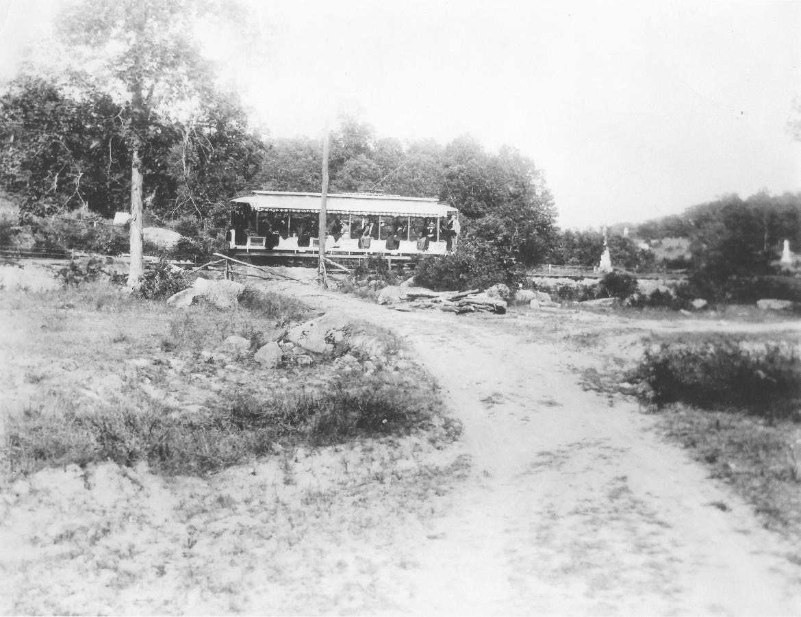 Trolley in Rose's Wheatfield, courtesy of NPS, GNMP Library