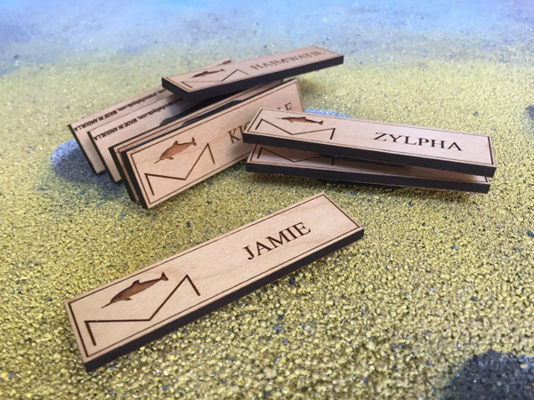 Polished Maple Wood Name tags