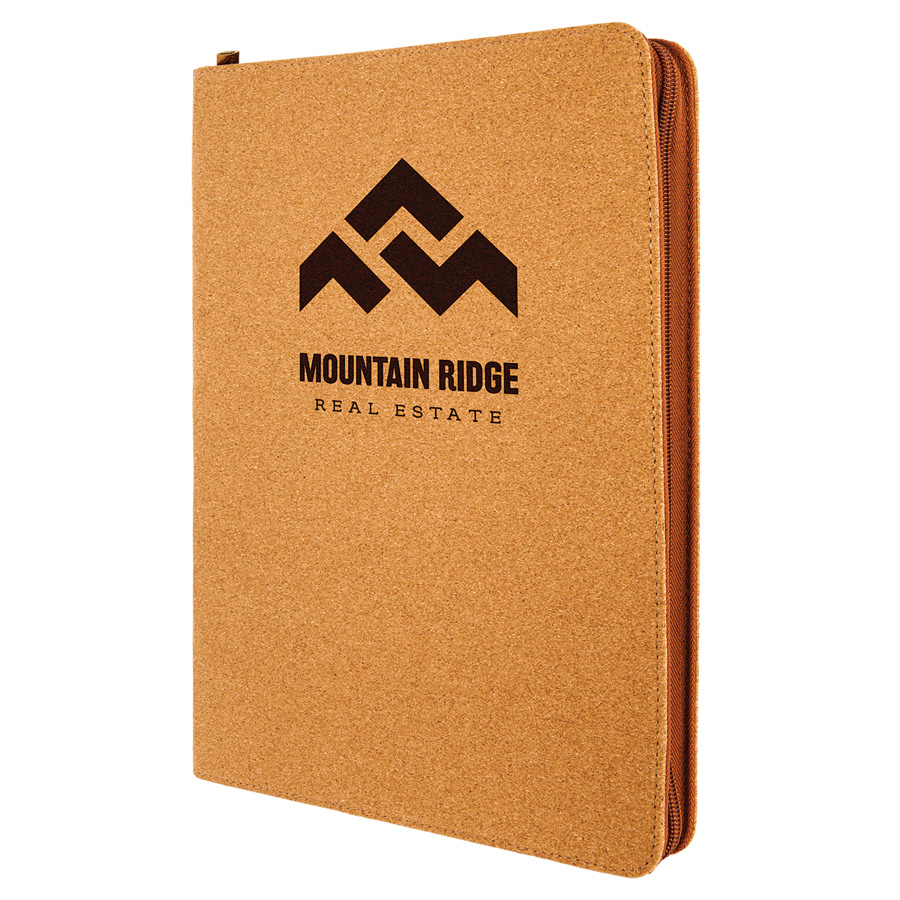 9"x12" Cork Portfolio w/ zipper