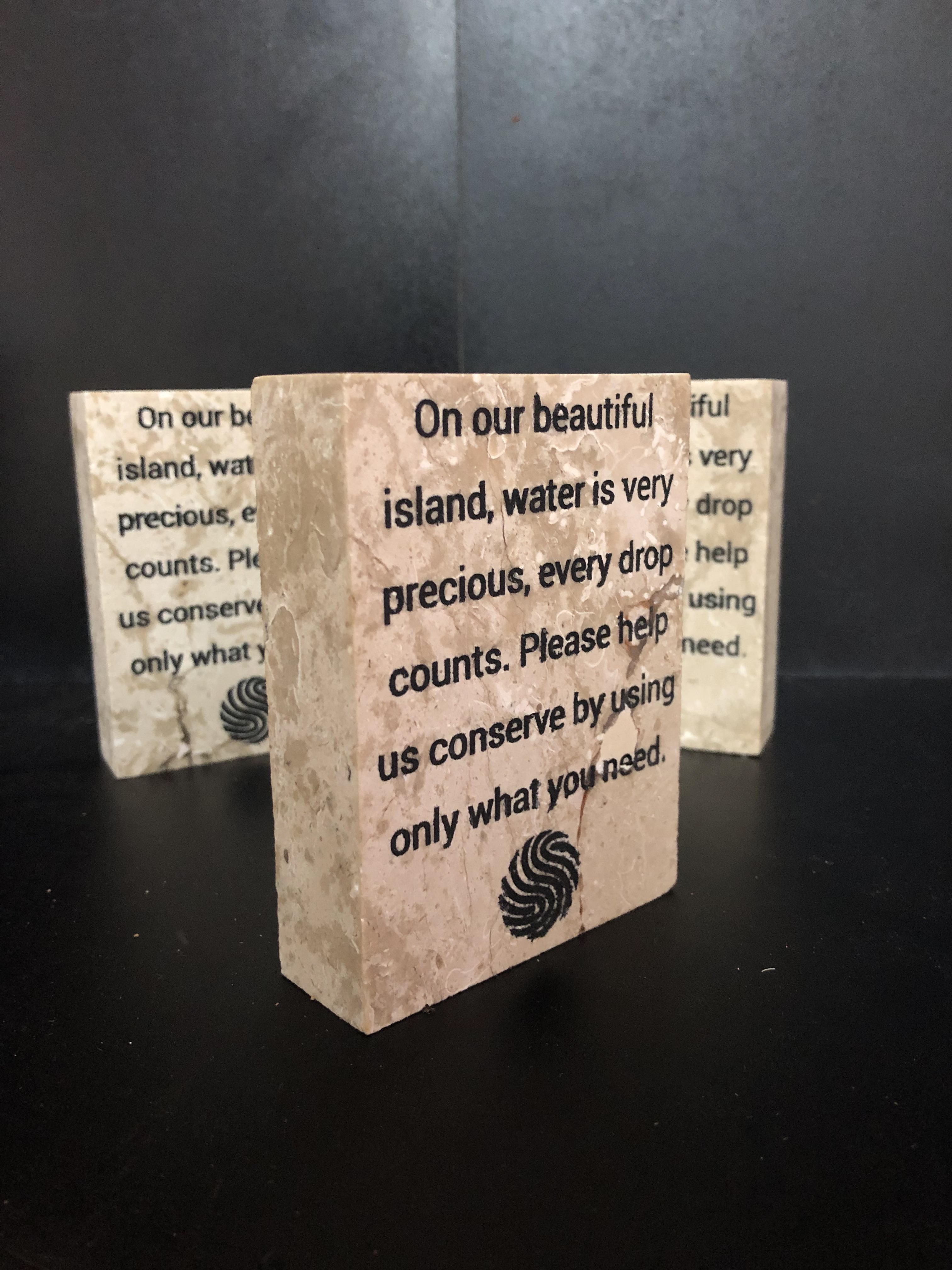 Limestone Table Signage