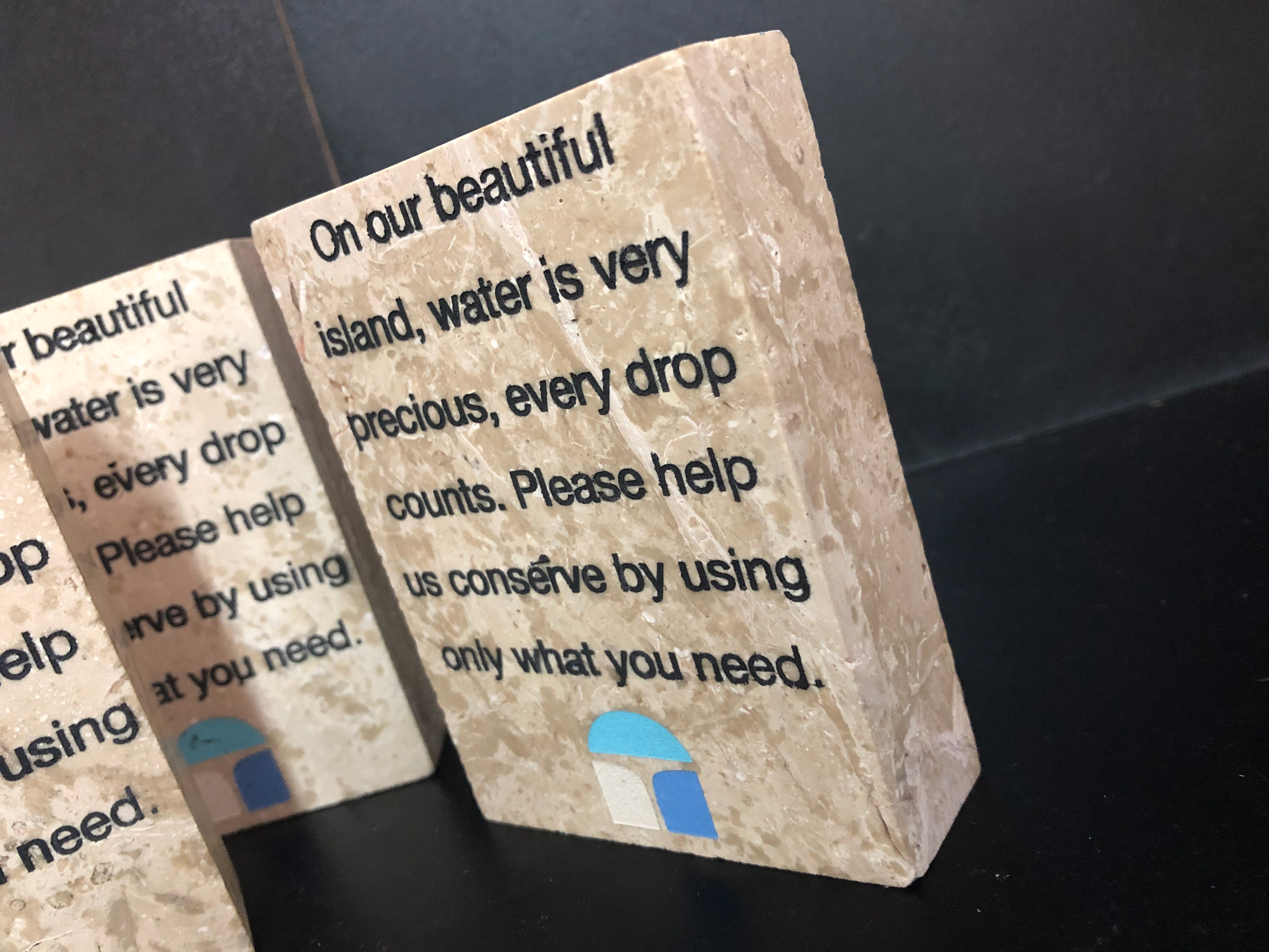 Limestone Table Signage