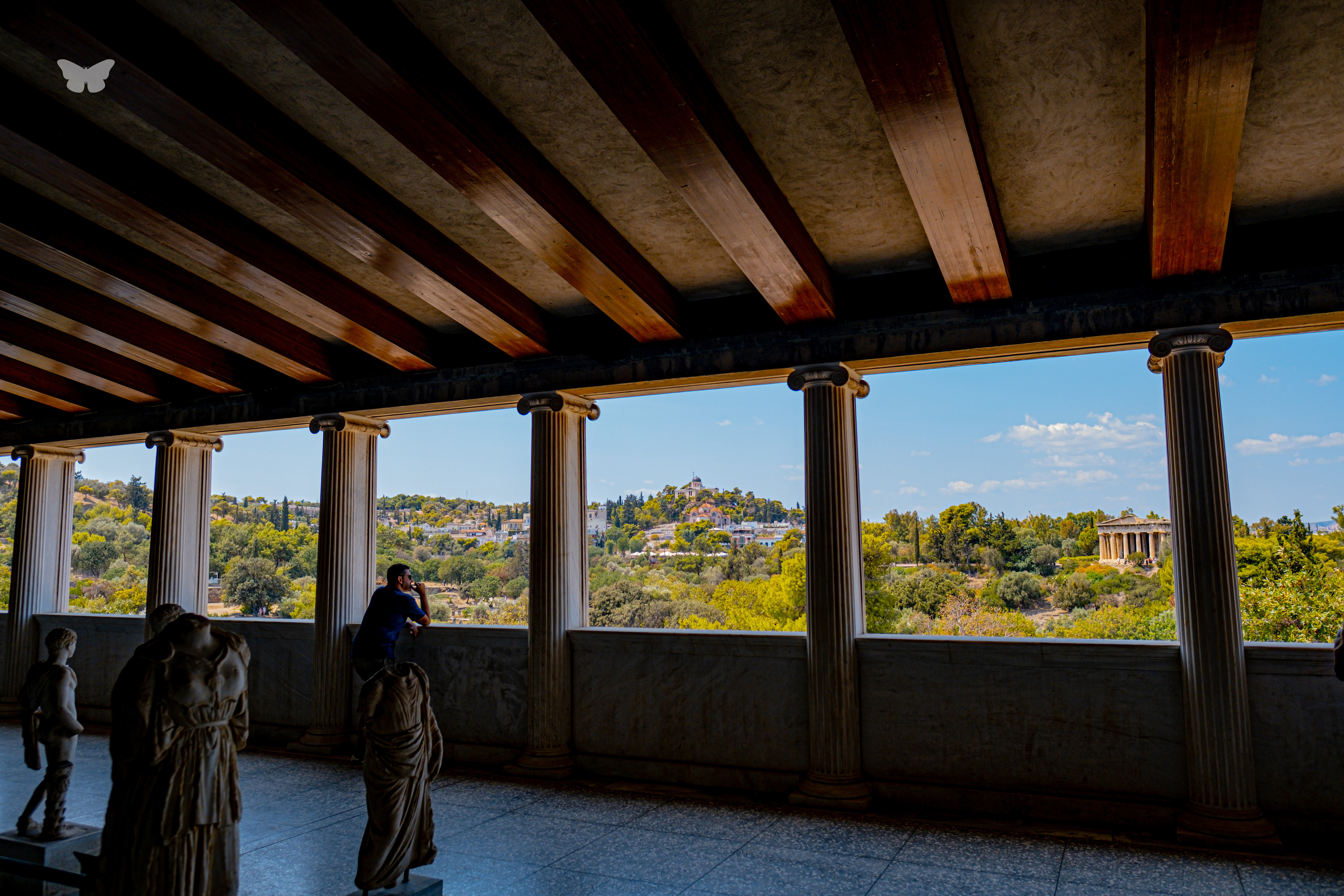 Stoa d’Attale, vue sur le temple d’Héphaïstos — Athènes, 2021