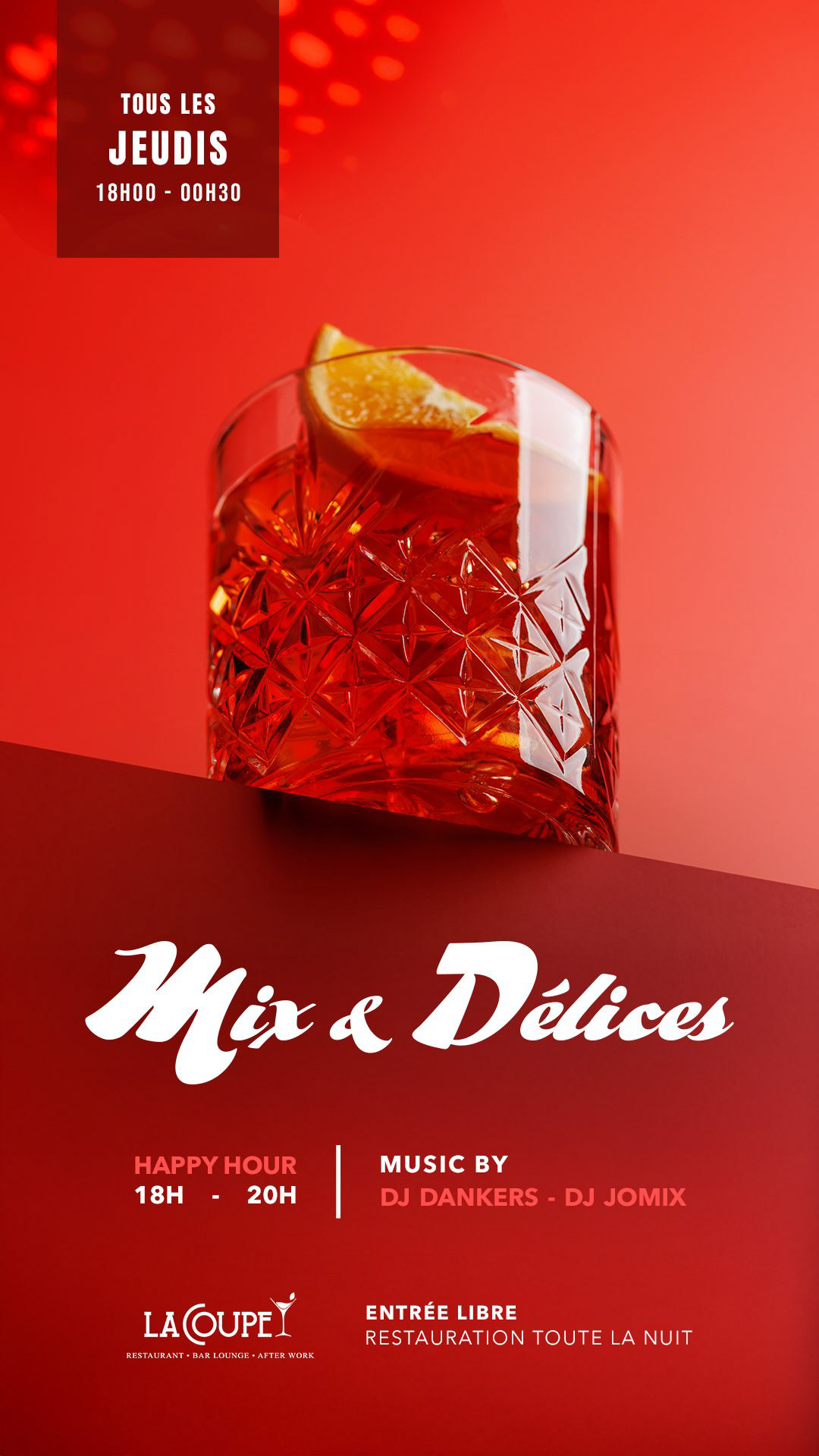 Mix & Délices, La Coupe — story Instagram, 2025