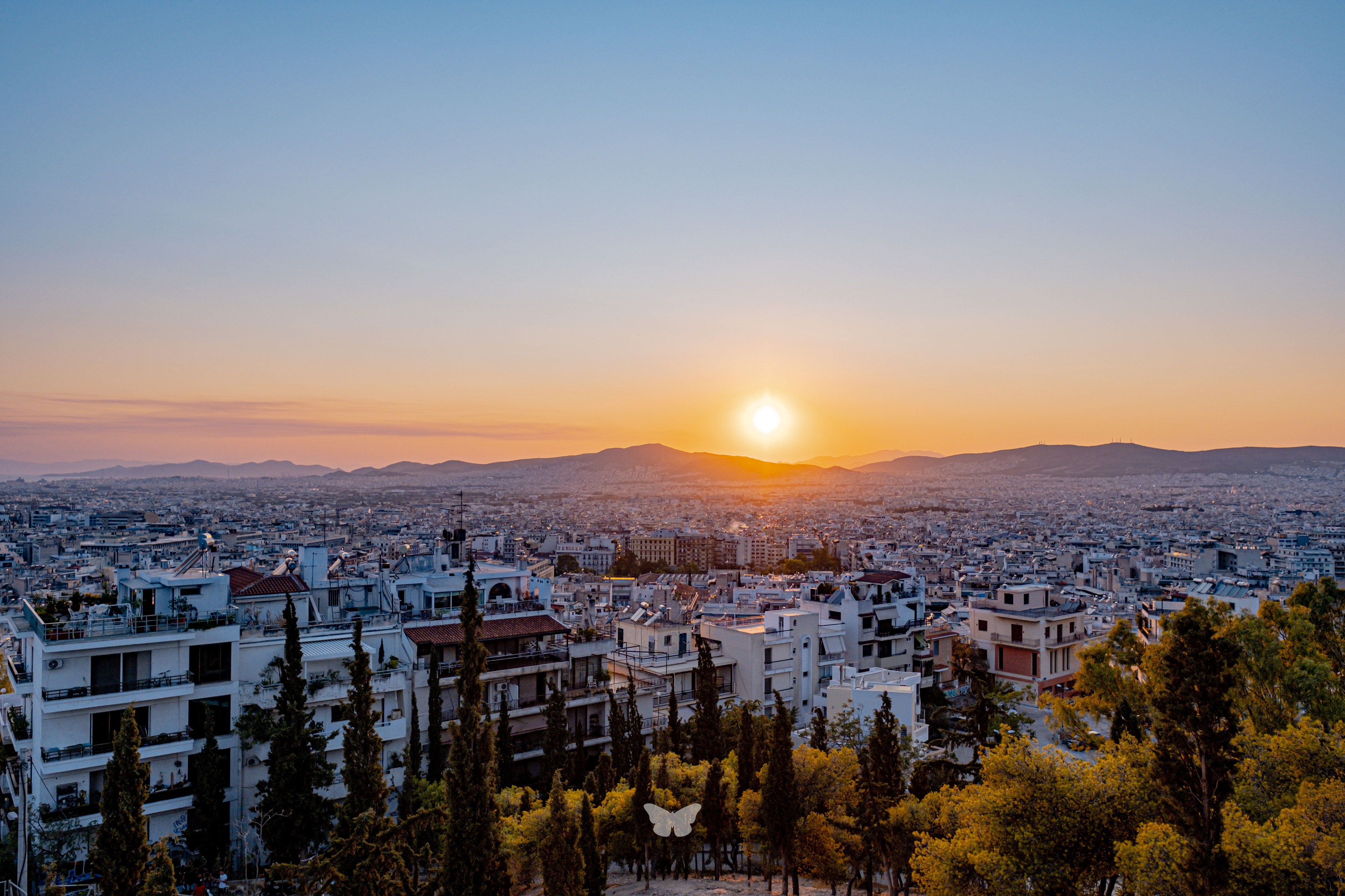 Coucher de soleil — Athènes, 2021