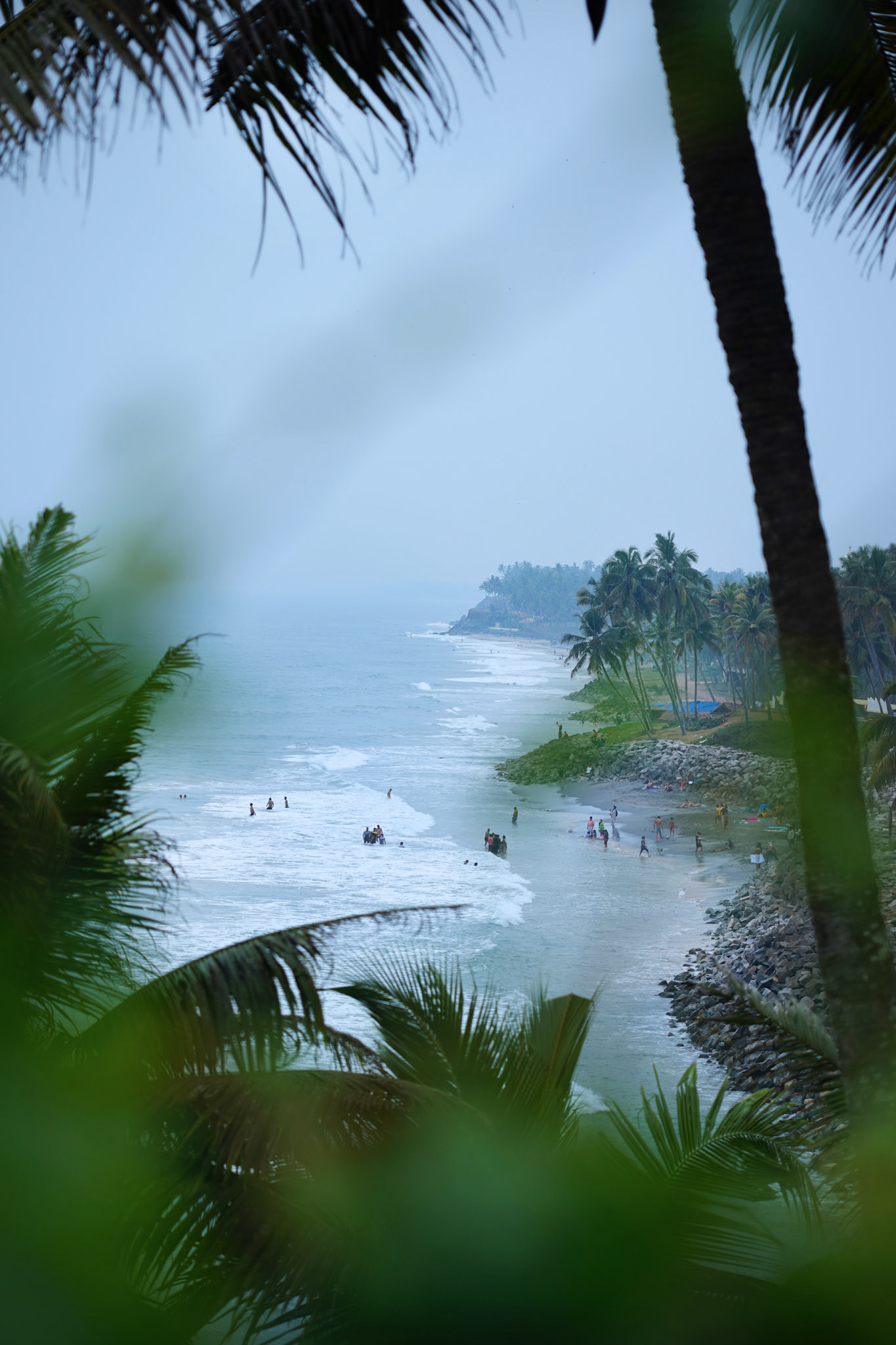 Cloud-draped and sea-soaked, the afternoon leaned fully into blue | Varkala, India
