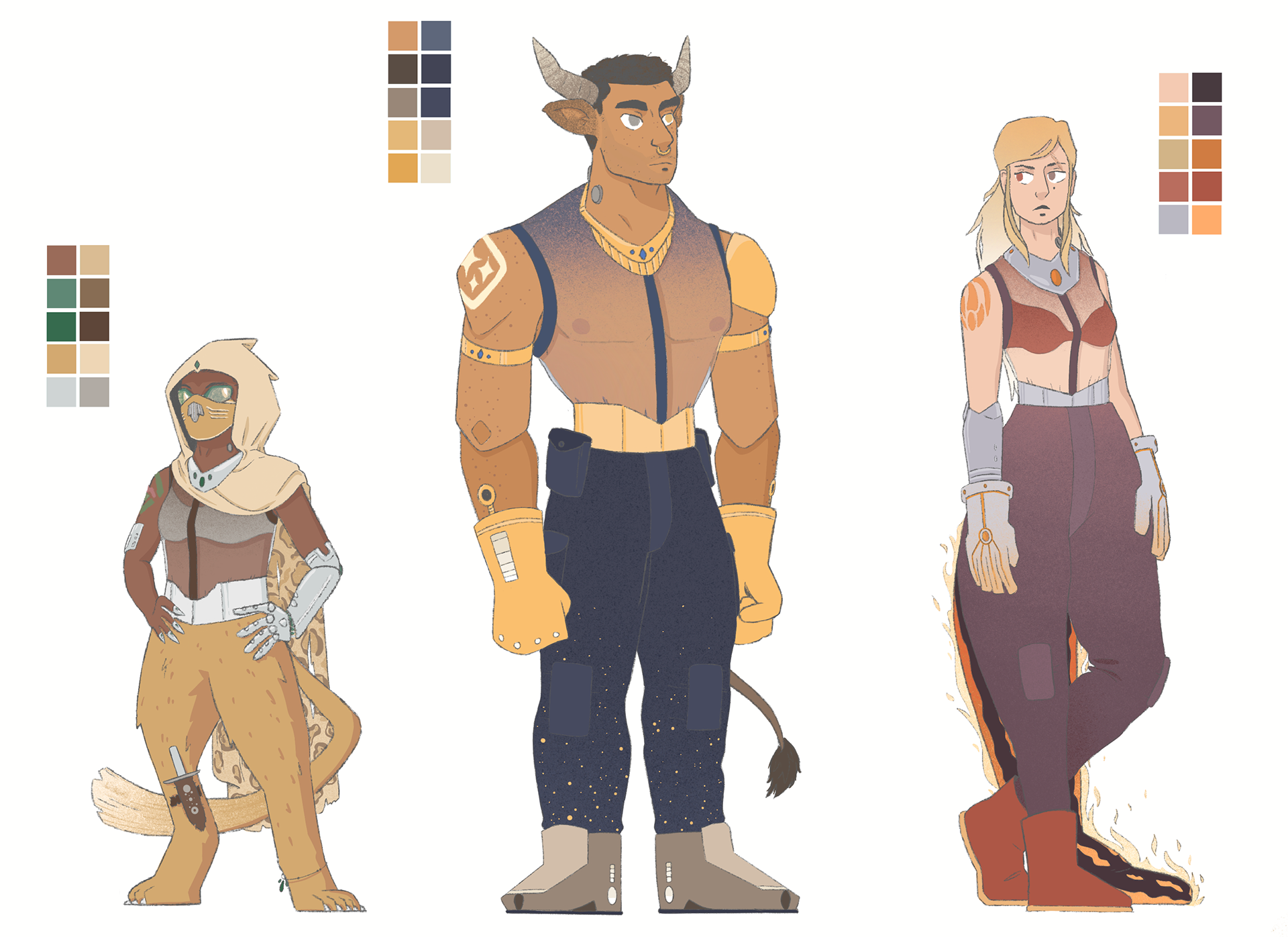 Trio of CRONOS cyborgs