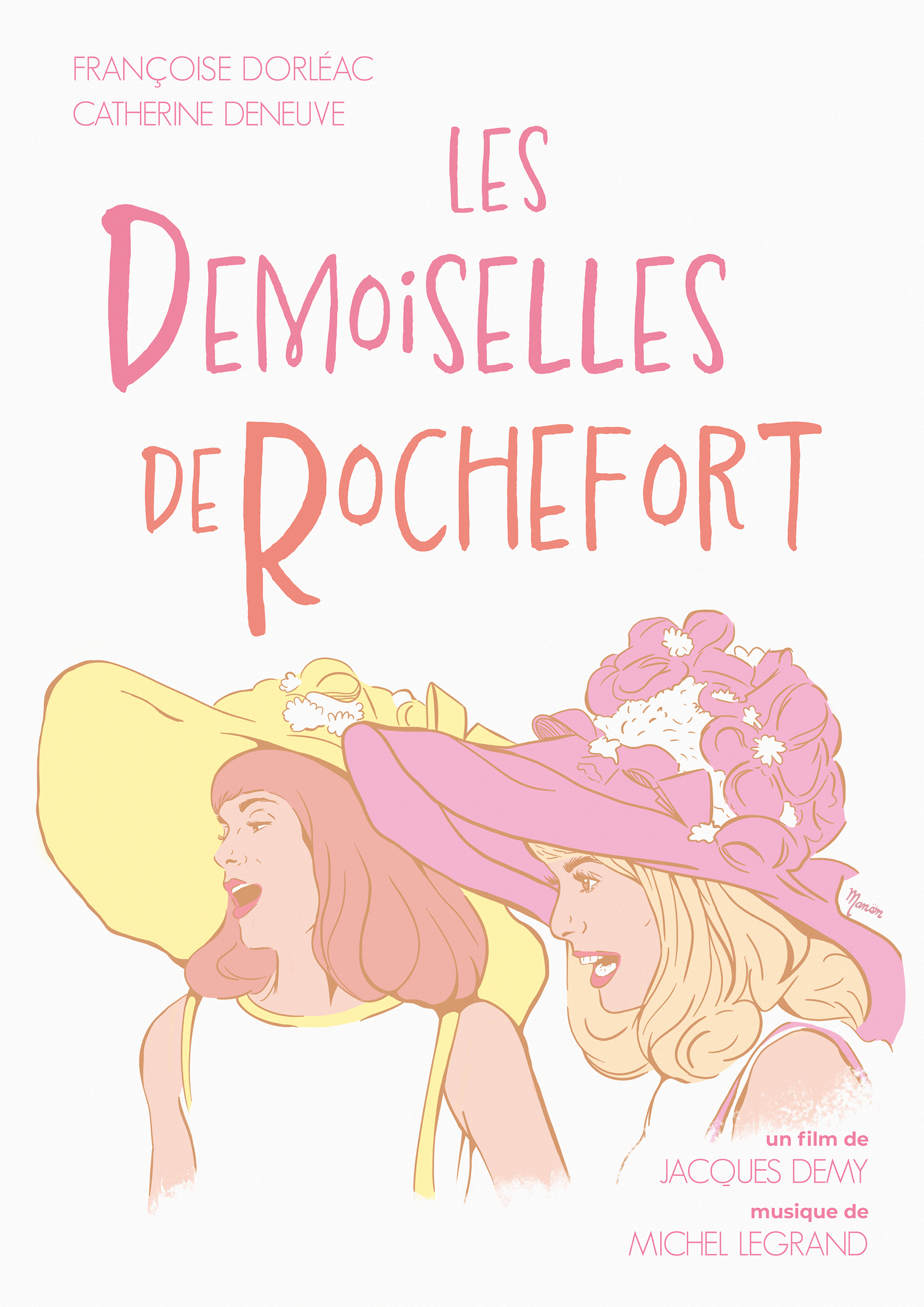Les Demoiselles de Rochefort - Affiche fan art
