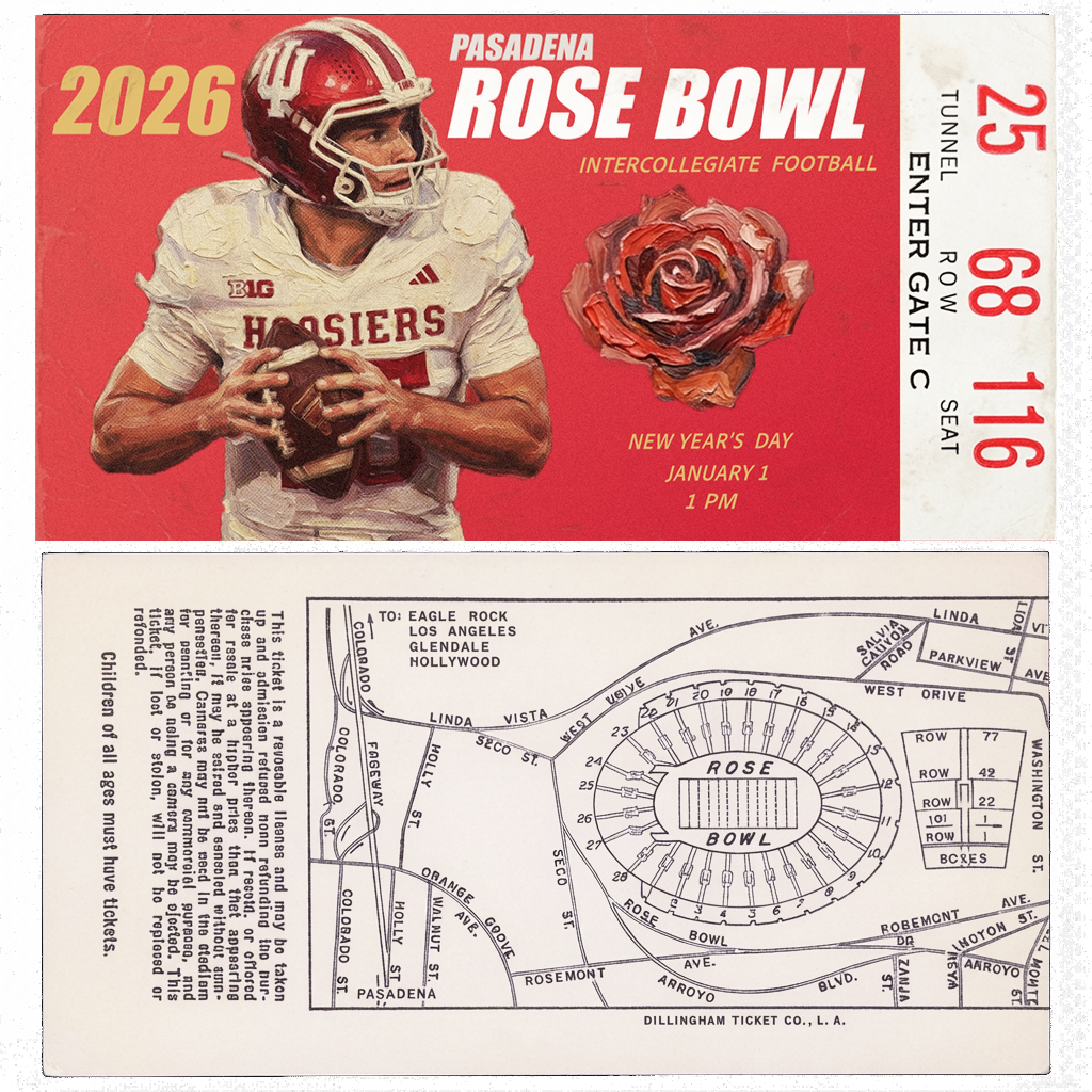 Commemorative Ticket for Rose Bowl
