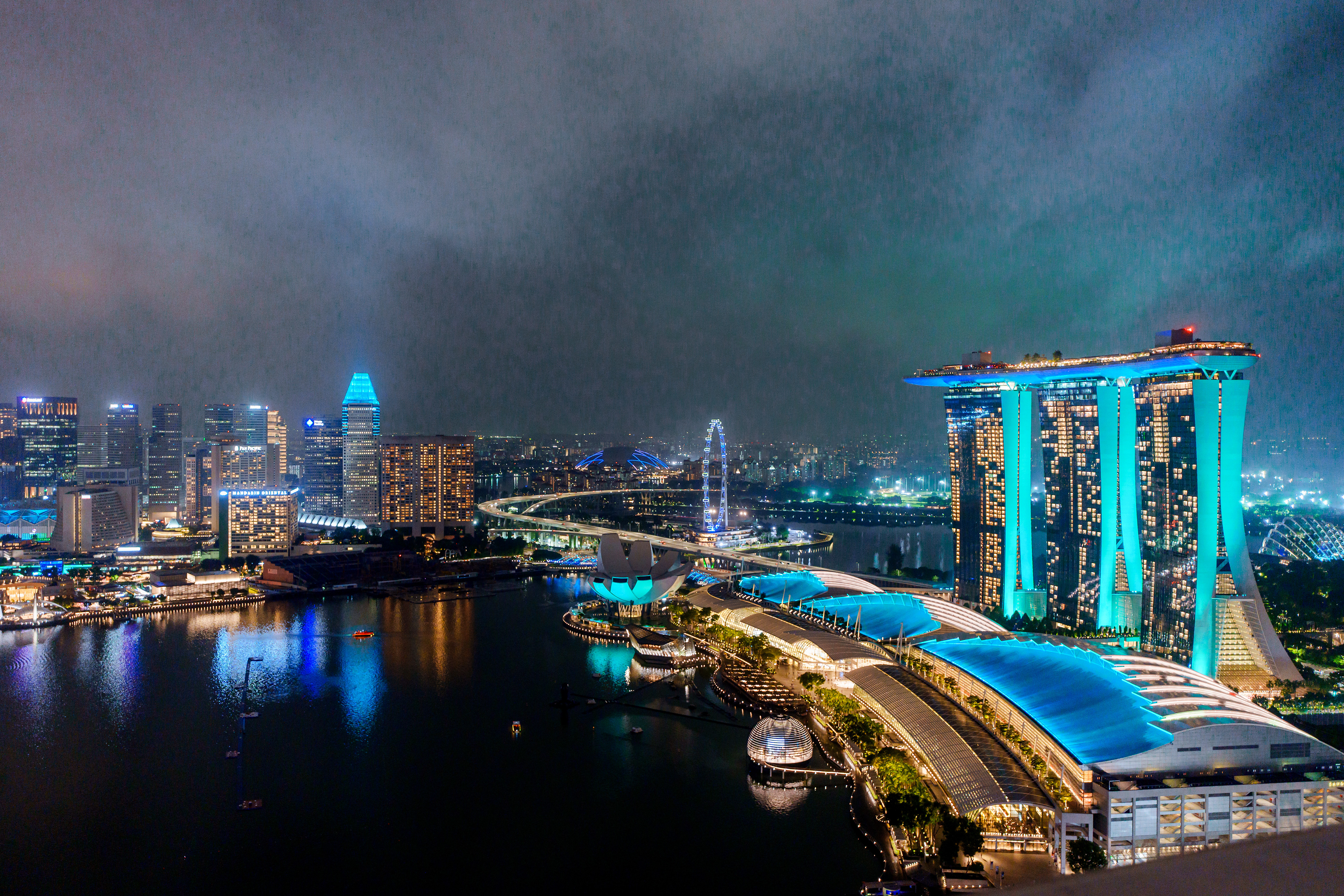 Marina Bay vue d'un rooftop