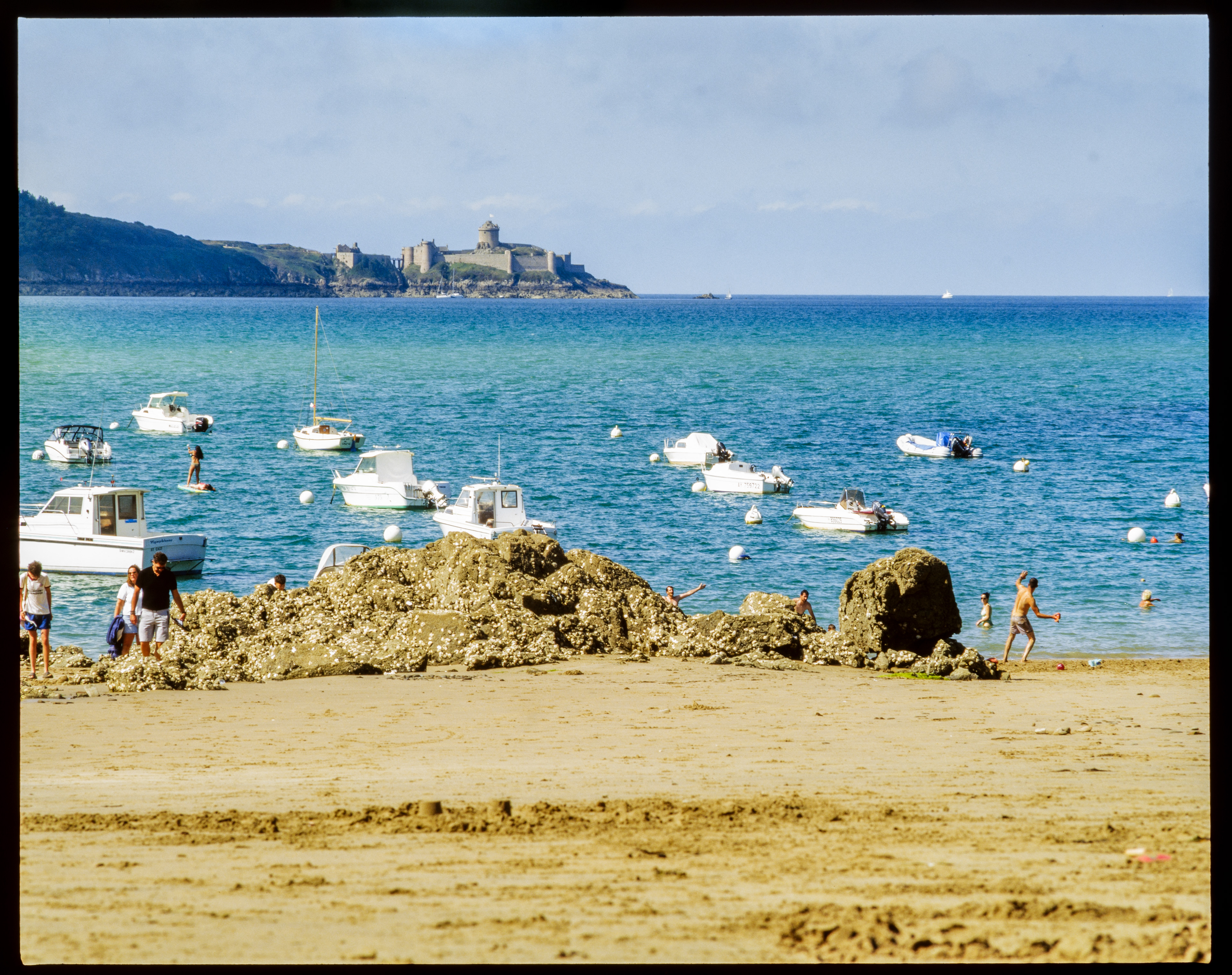 La plage de la Fresnaye en argentique 
