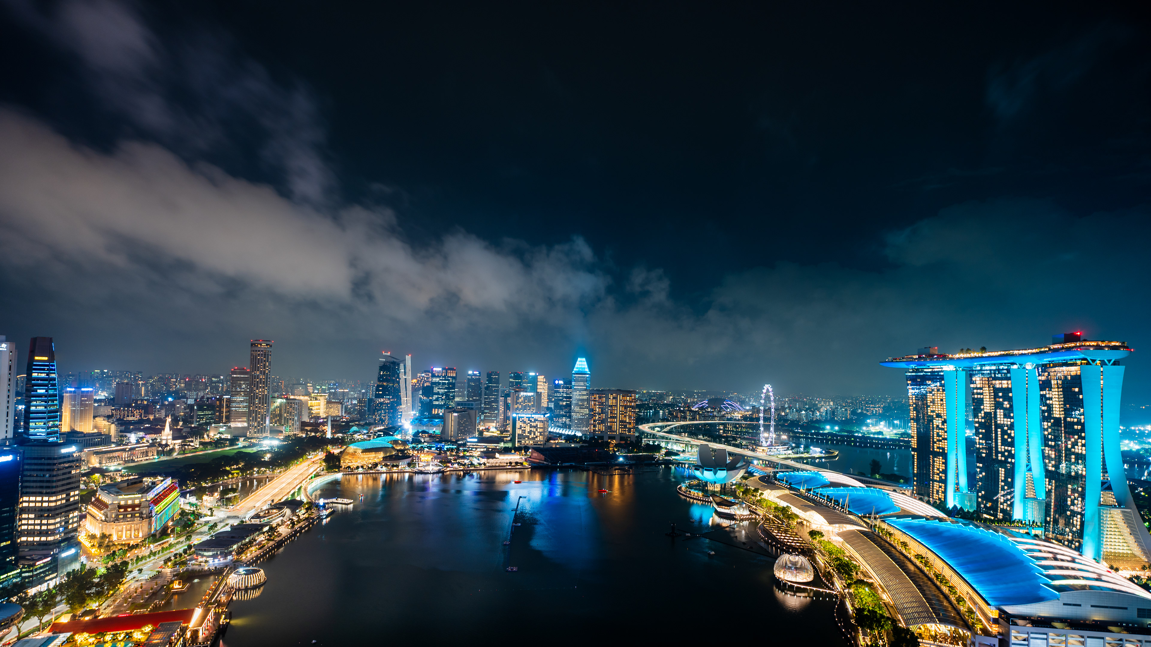 Marina Bay vue d'un rooftop