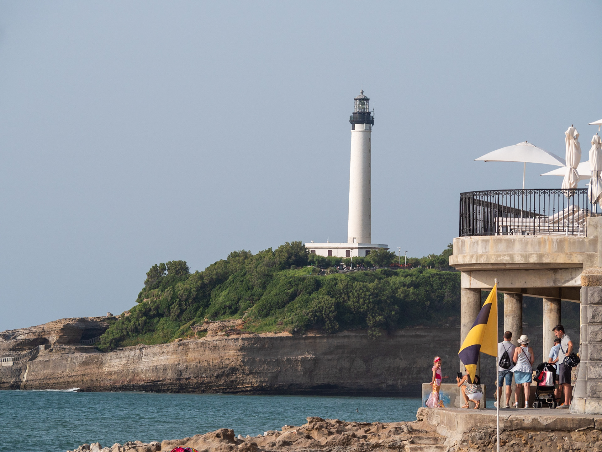 Le passage sous le Palais d'Eugénie, reliant Miramar à la grande plage, juillet 2019