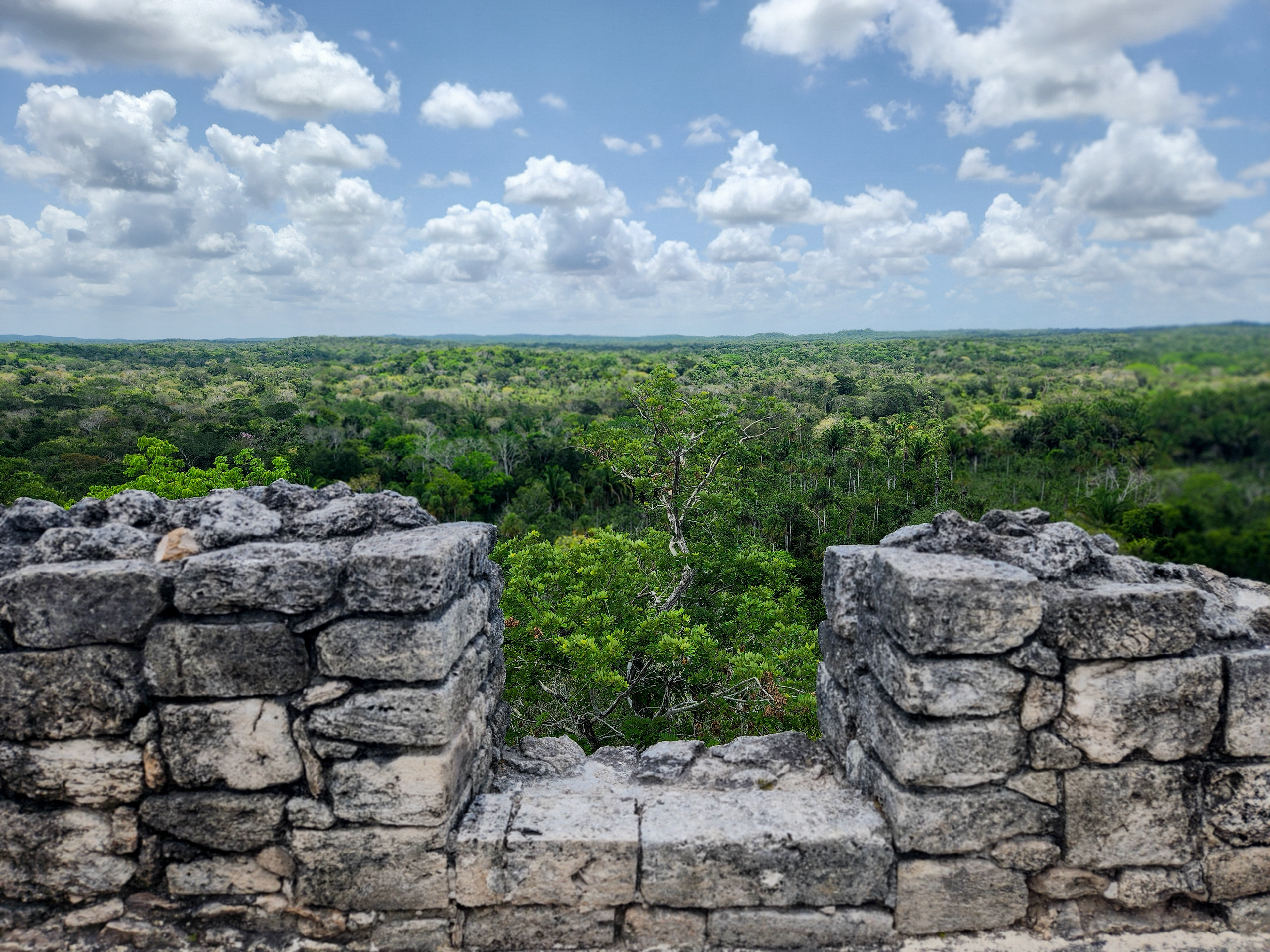 Vue ddu haut d'une des pyramides