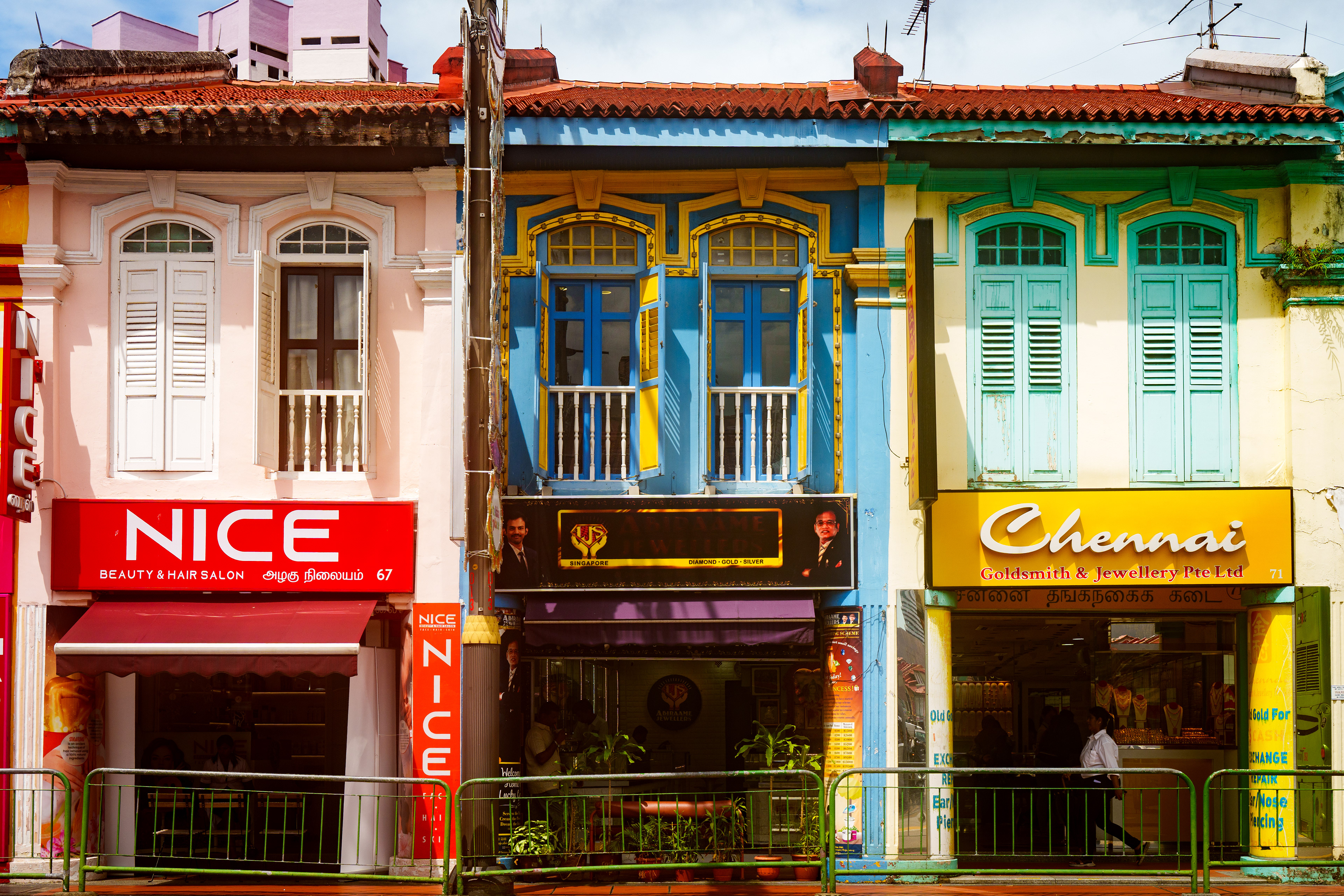 Façades du quartier indien