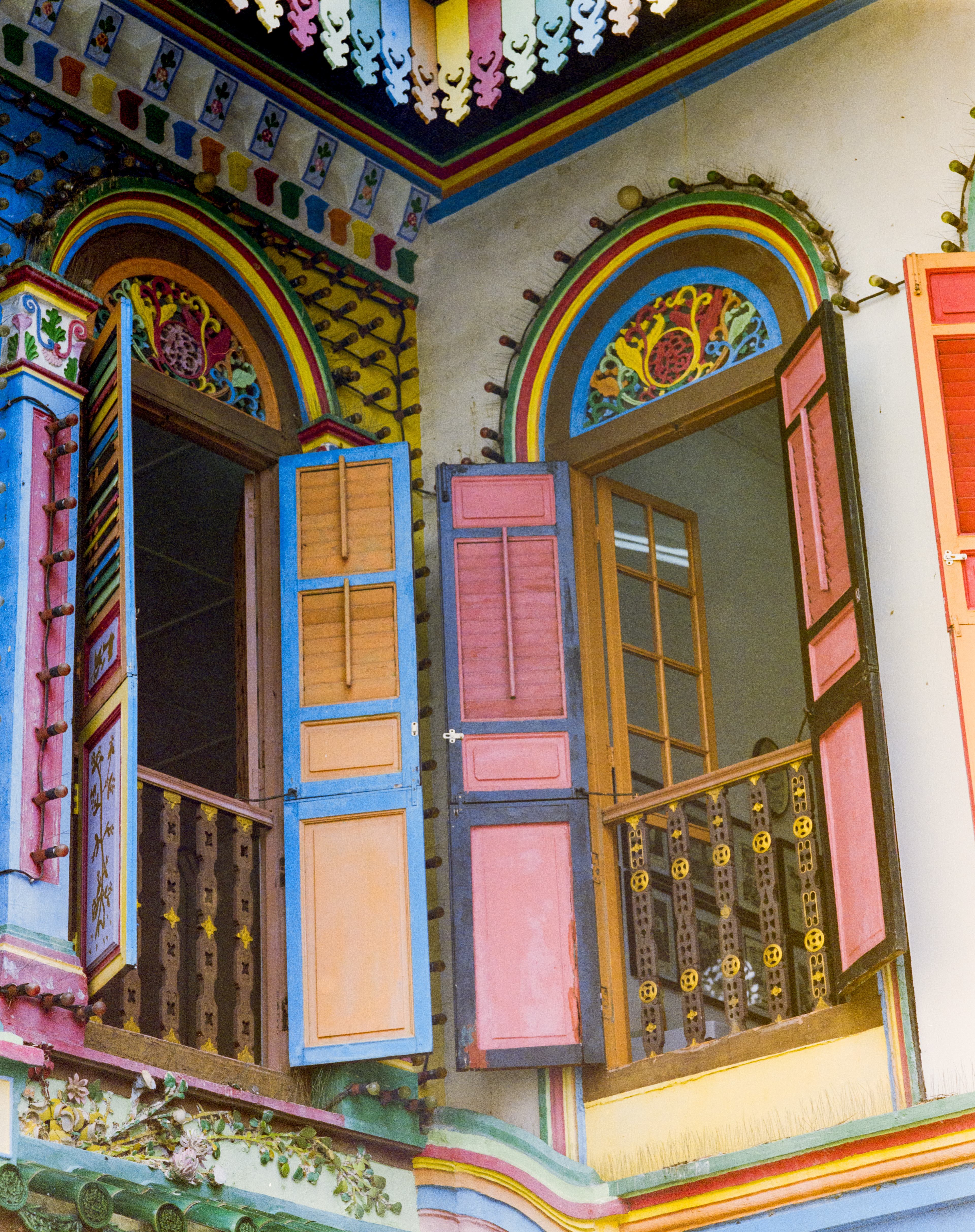 des vollets colorés