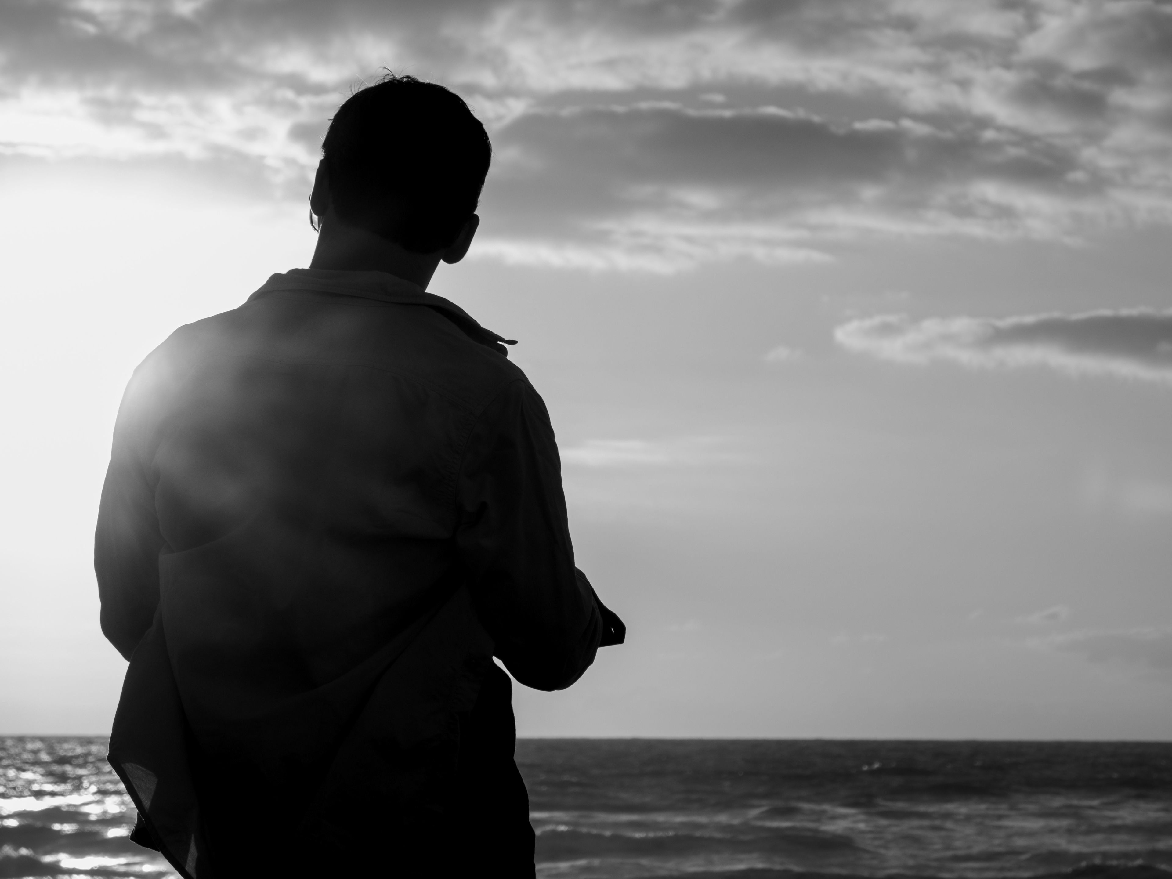 silhouette au soleil