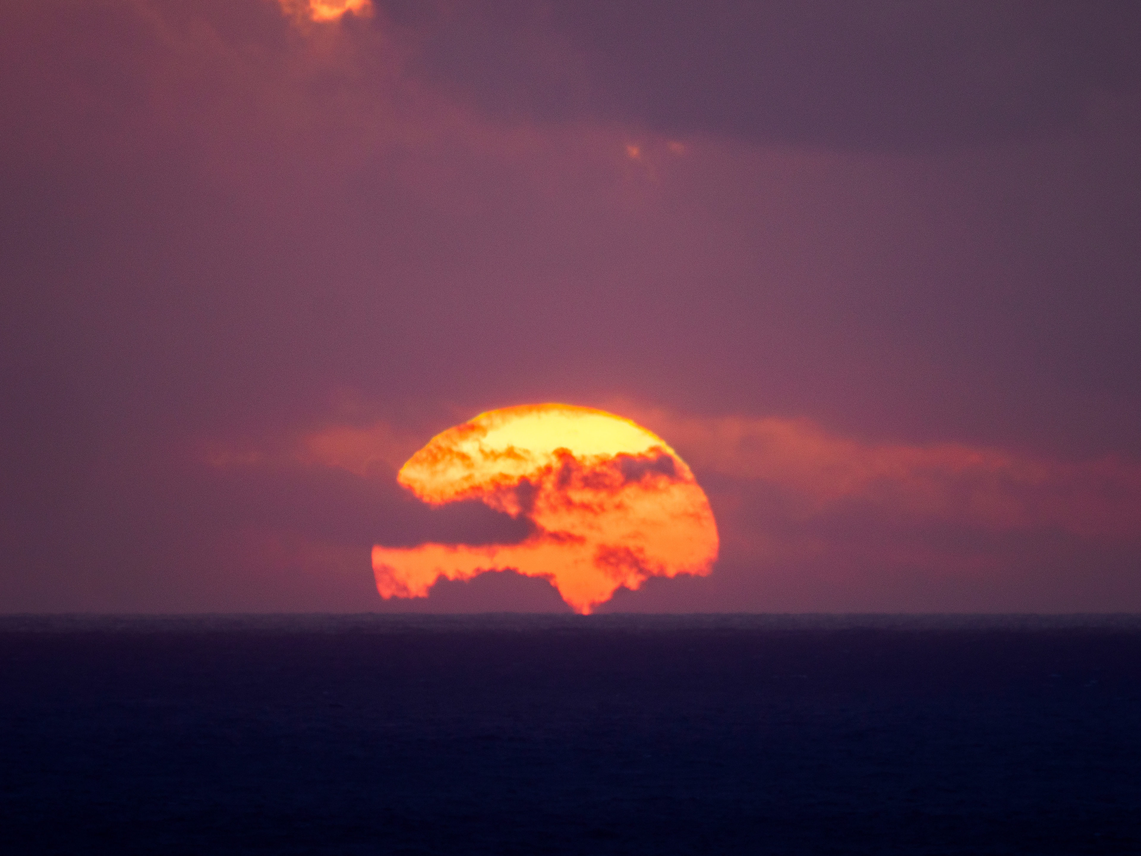 Le coucher su soleil à Biarritz