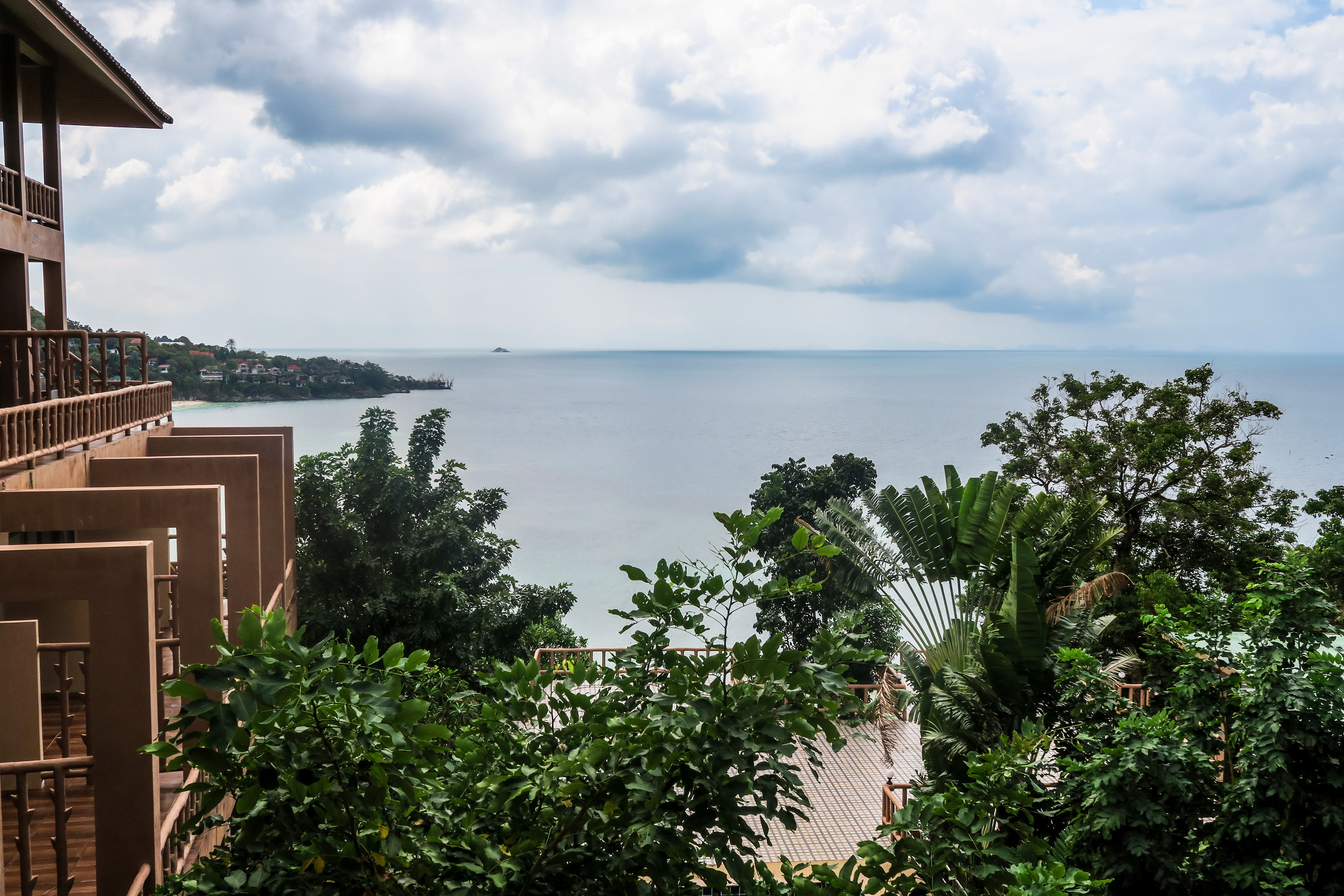 le vue depuis la chambre de l'hôtel... ça grimpe !