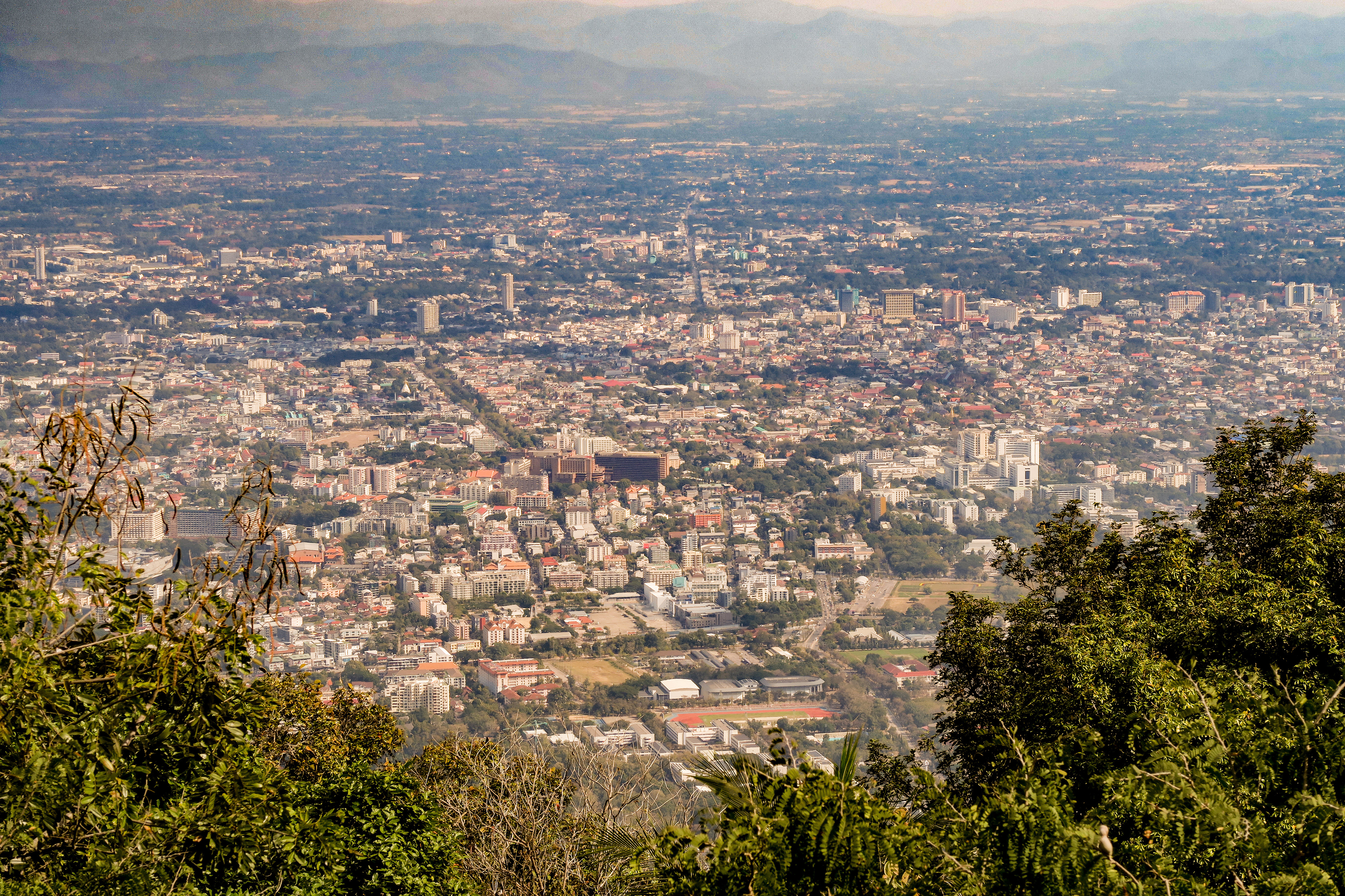 vue sur Chiang Mai depuis le Wat Phrathat Doi Sutep