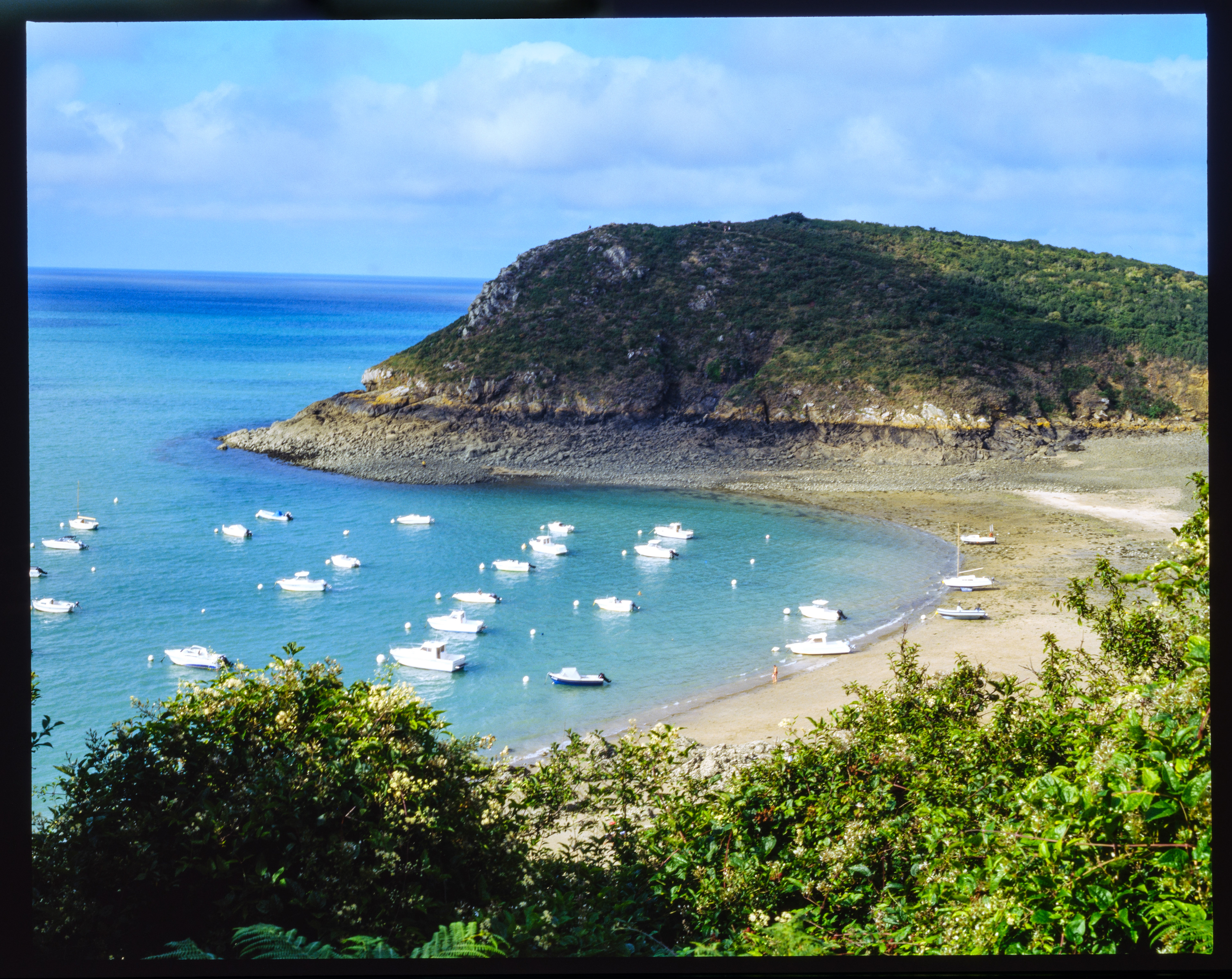 La plage de la Fresnaye en argentique 