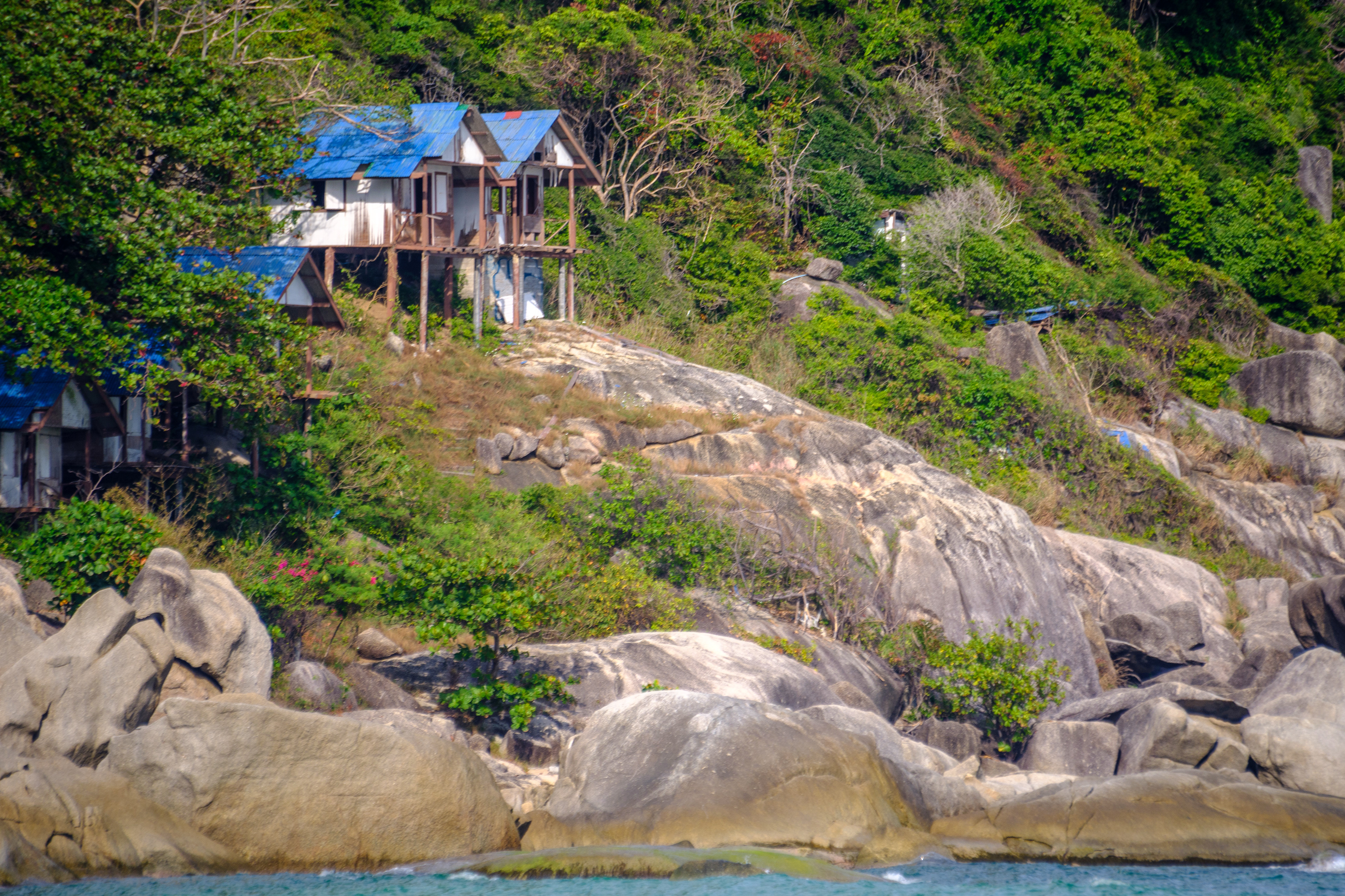 habitations, Sunrise Beach, photo argentique