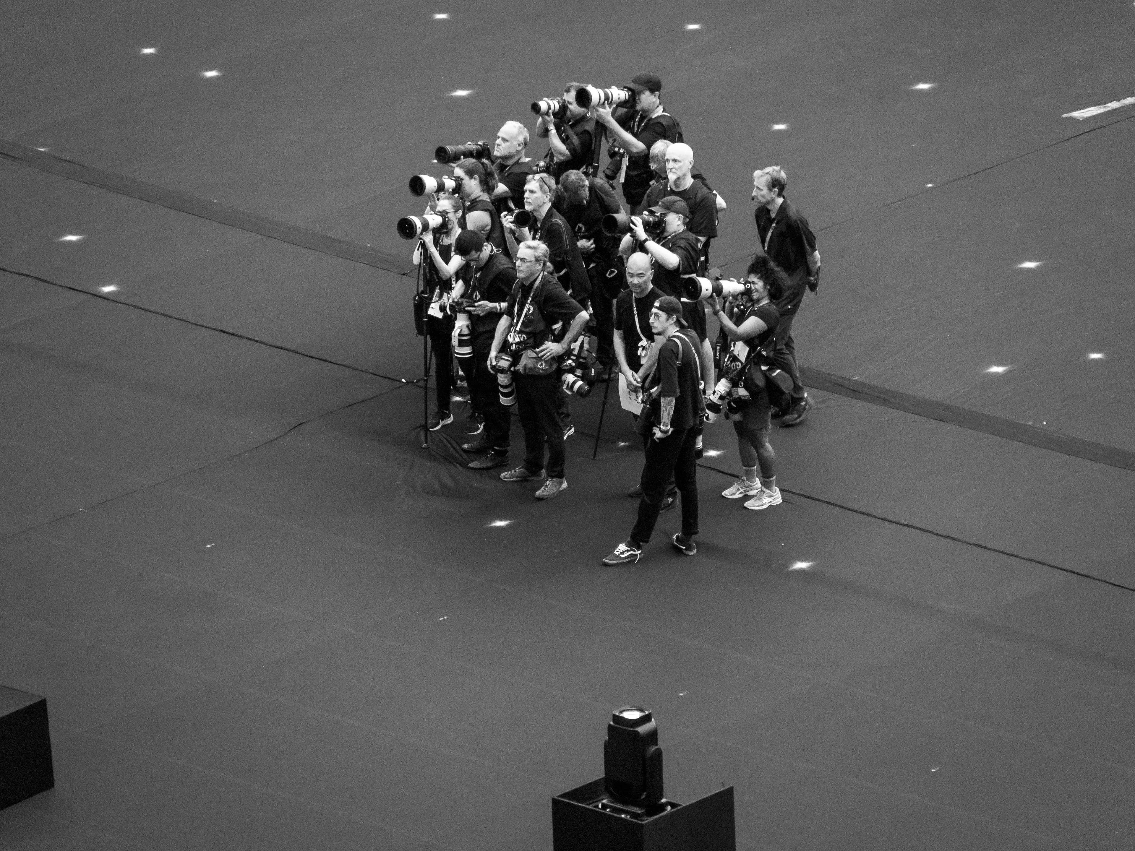 Photographes agglutinés 