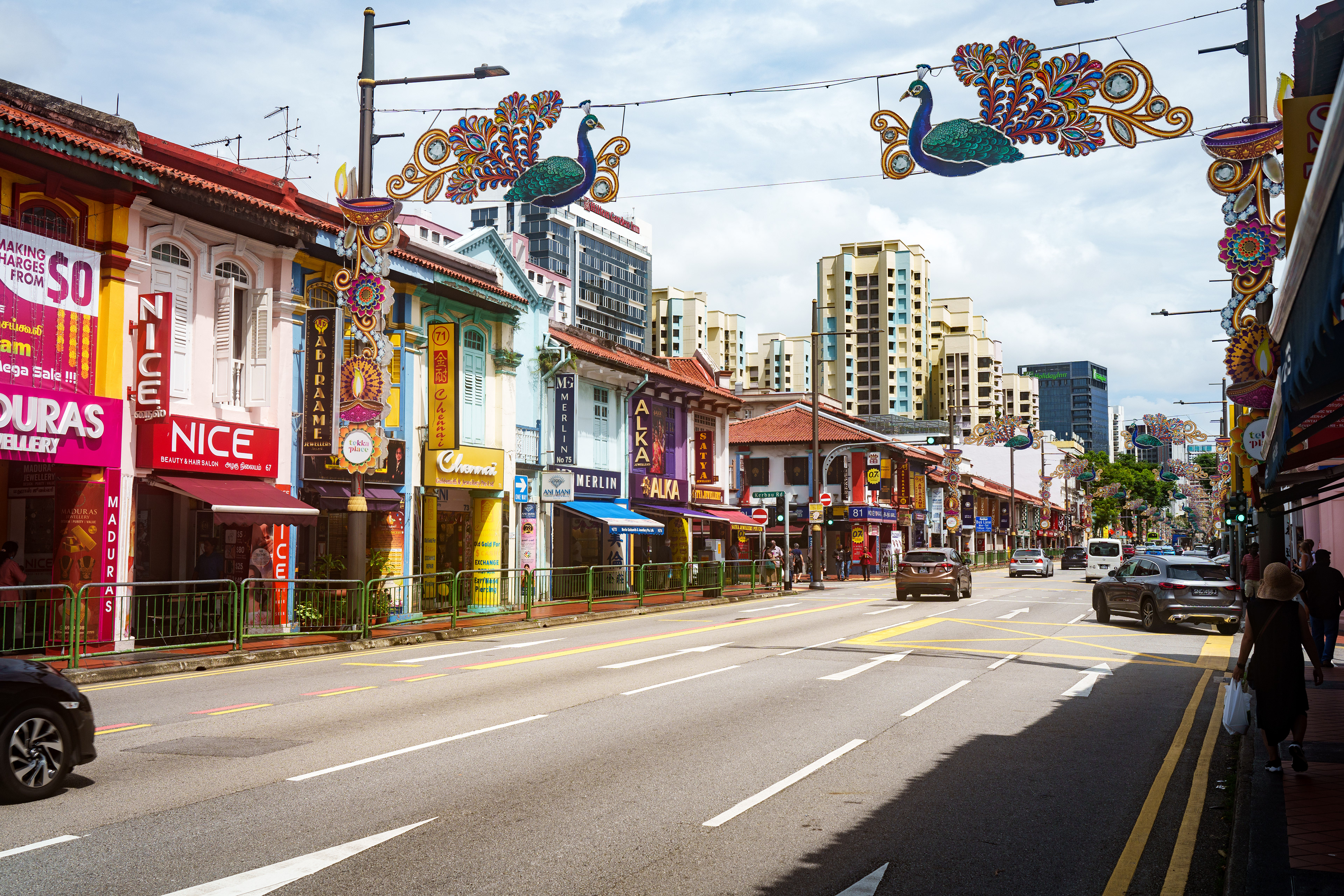 Façades du quartier indien