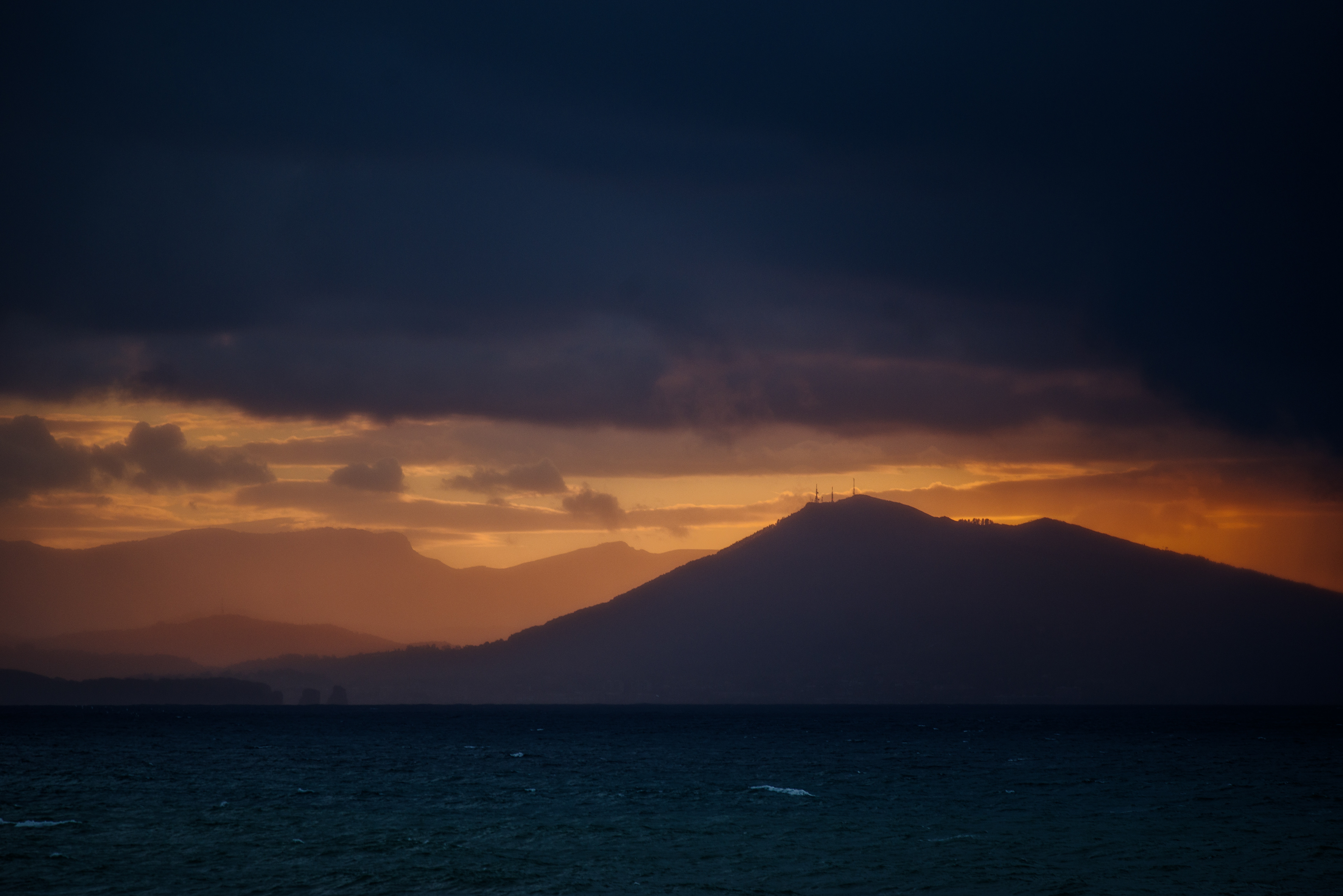 Coucher de soleil sur les Pyrenées - Jaizkibel