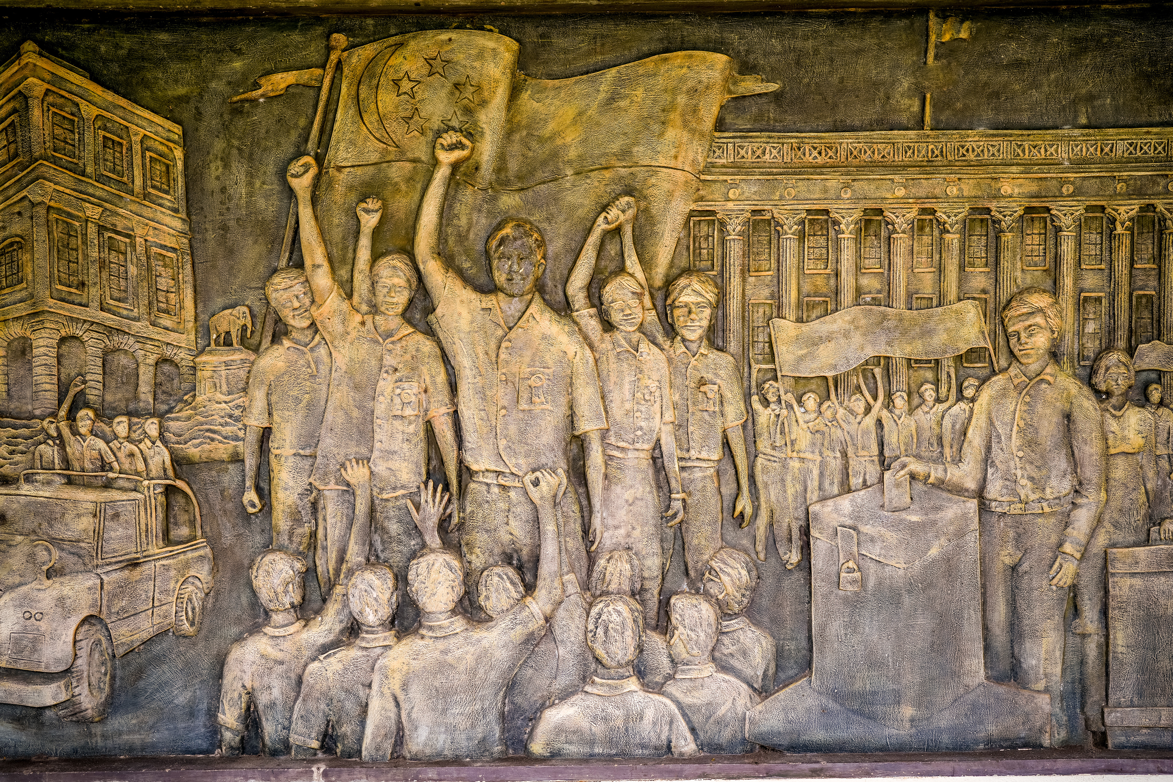 gravues sur l'histoire de Singapour