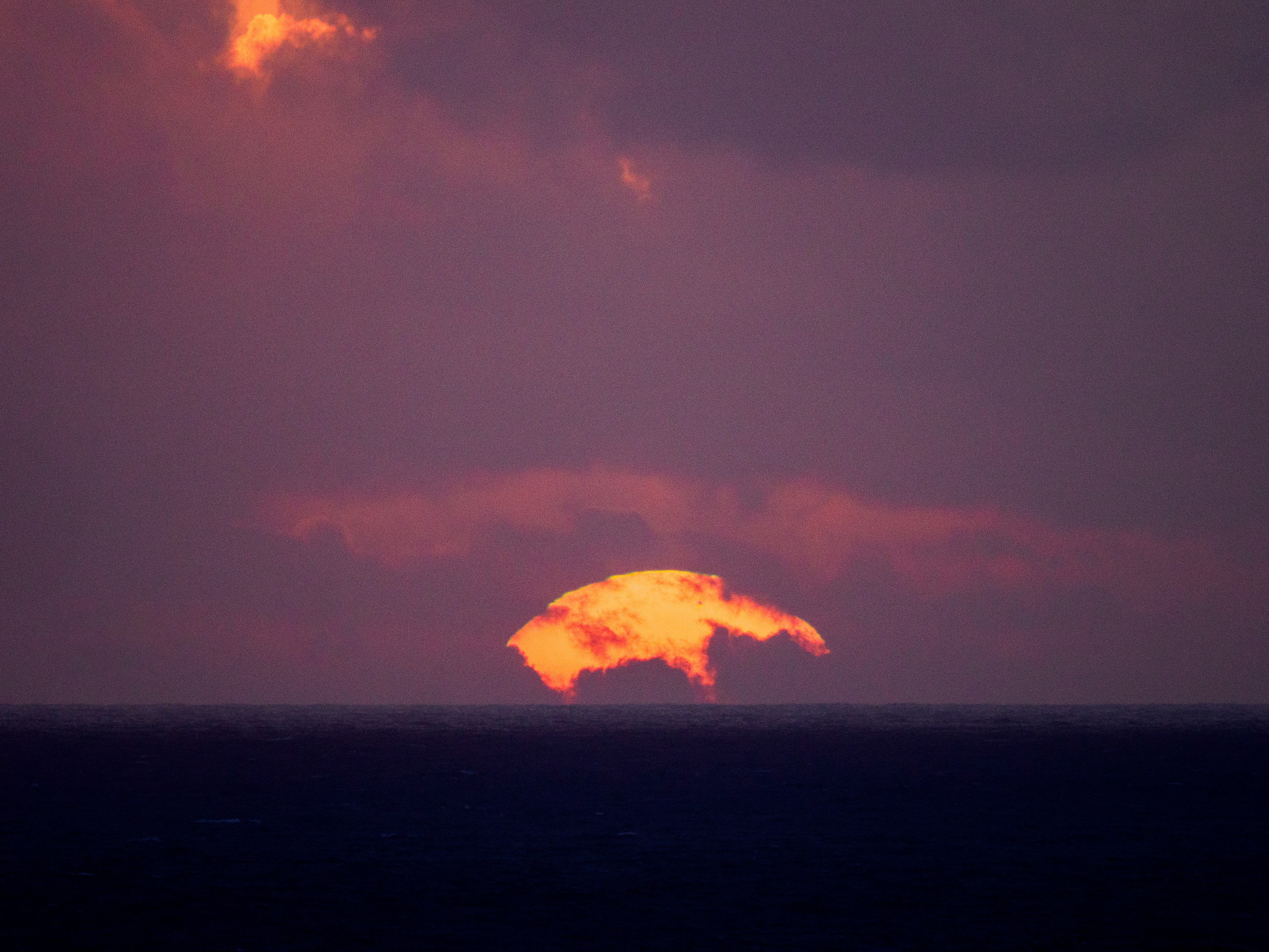 Le coucher su soleil à Biarritz