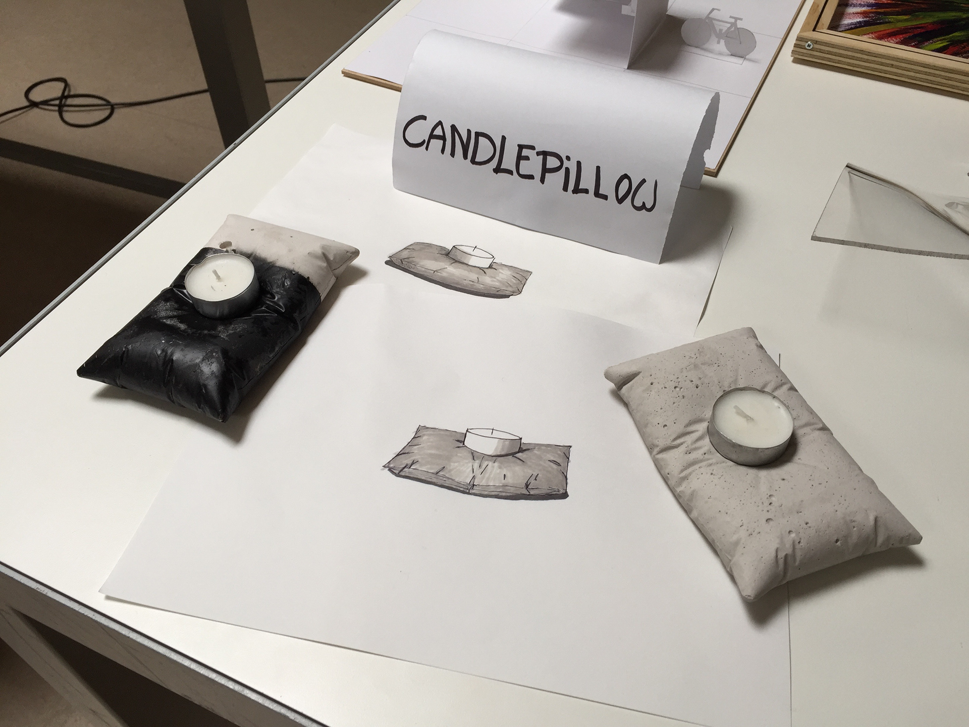 The Candle Pillow on the final exposition at my school