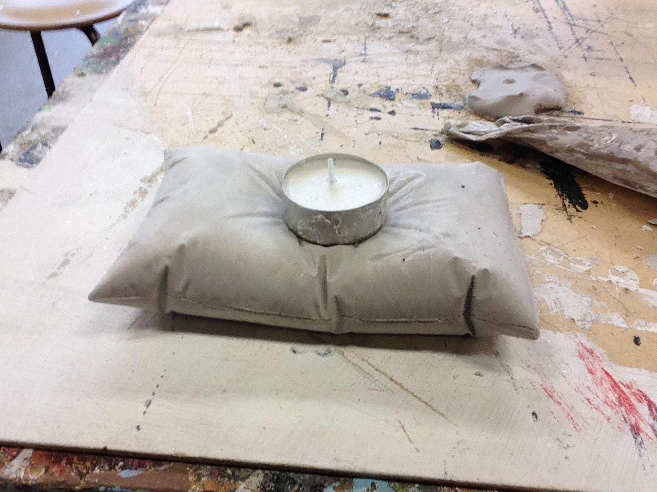 The first version of the Candle Pillow